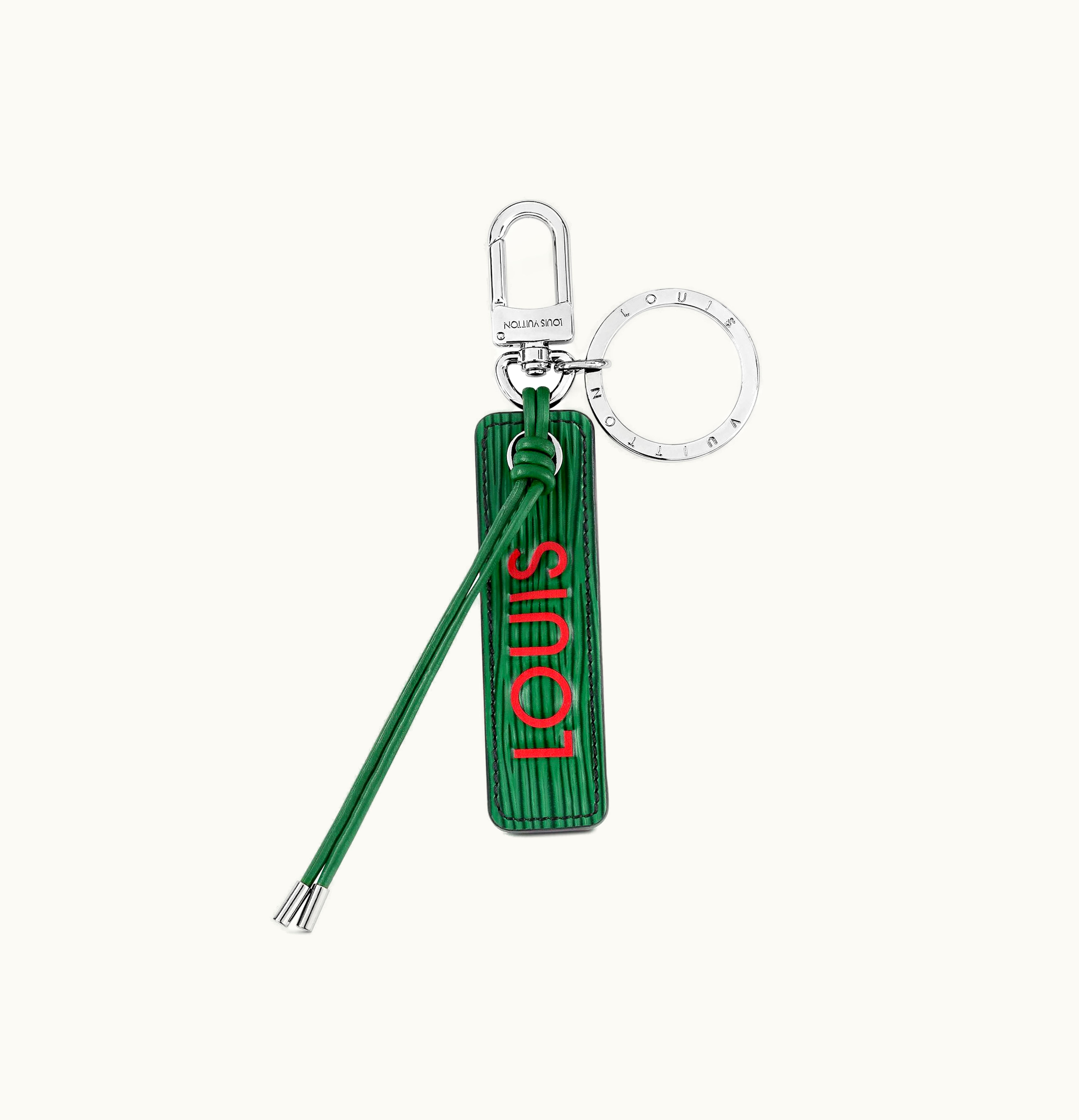 Louis Vuitton Dual Key Holder Bag Charm Epi Colorblock Green Red