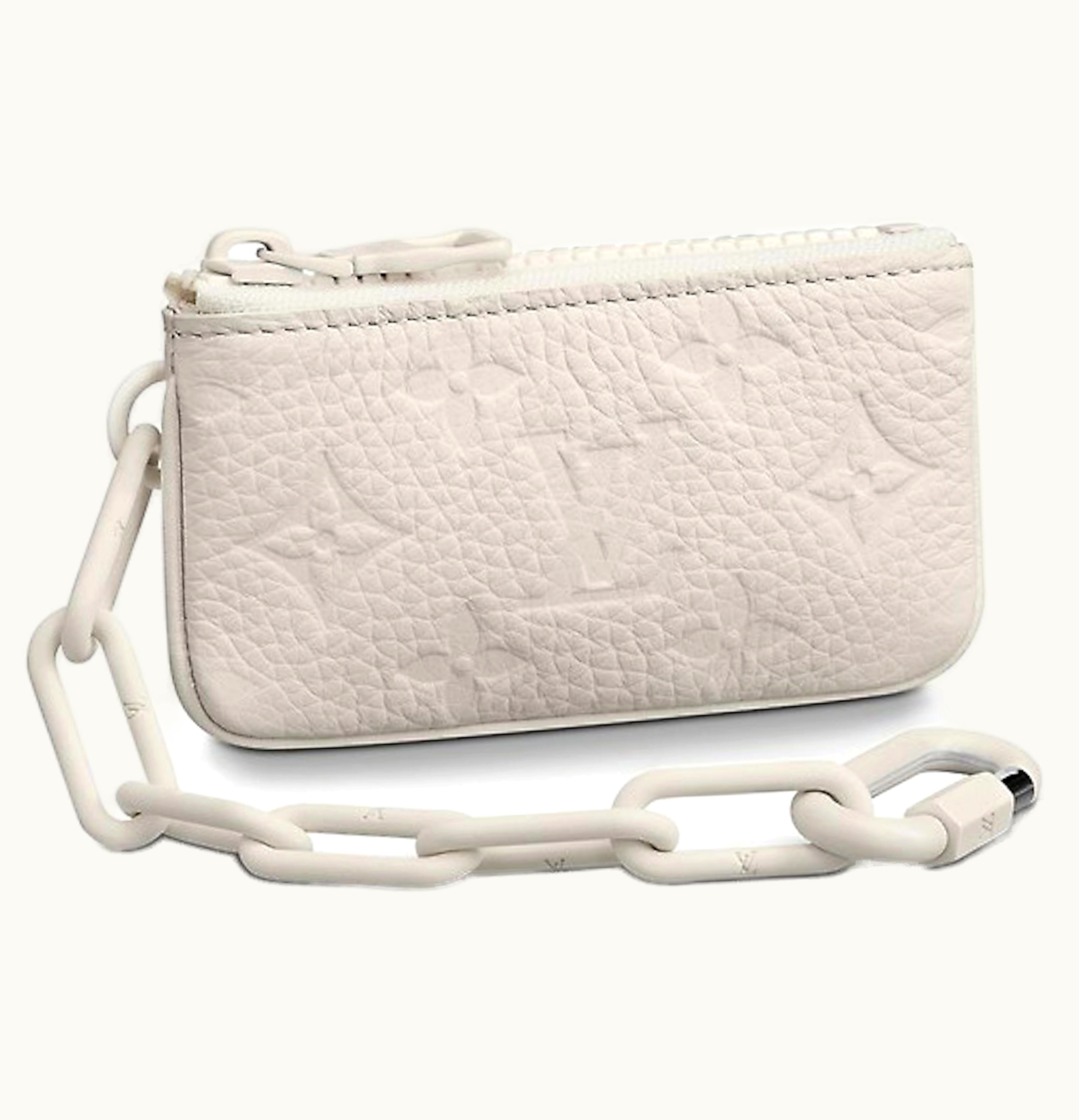 Louis Vuitton Pochette Cles Monogram Empreinte White
