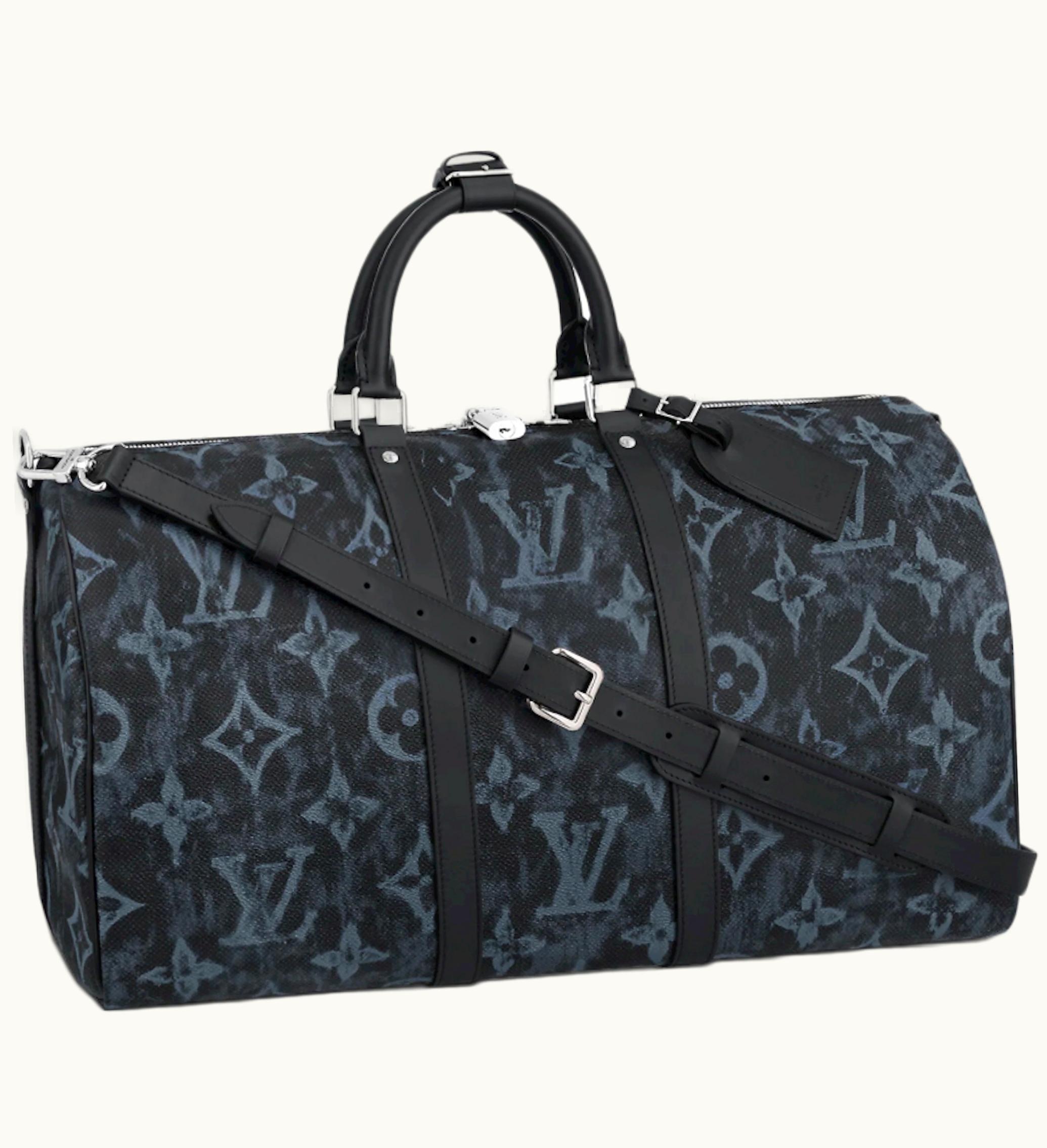 Louis Vuitton Keepall Bandouliere 50 Monogram Pastel Noir Canvas