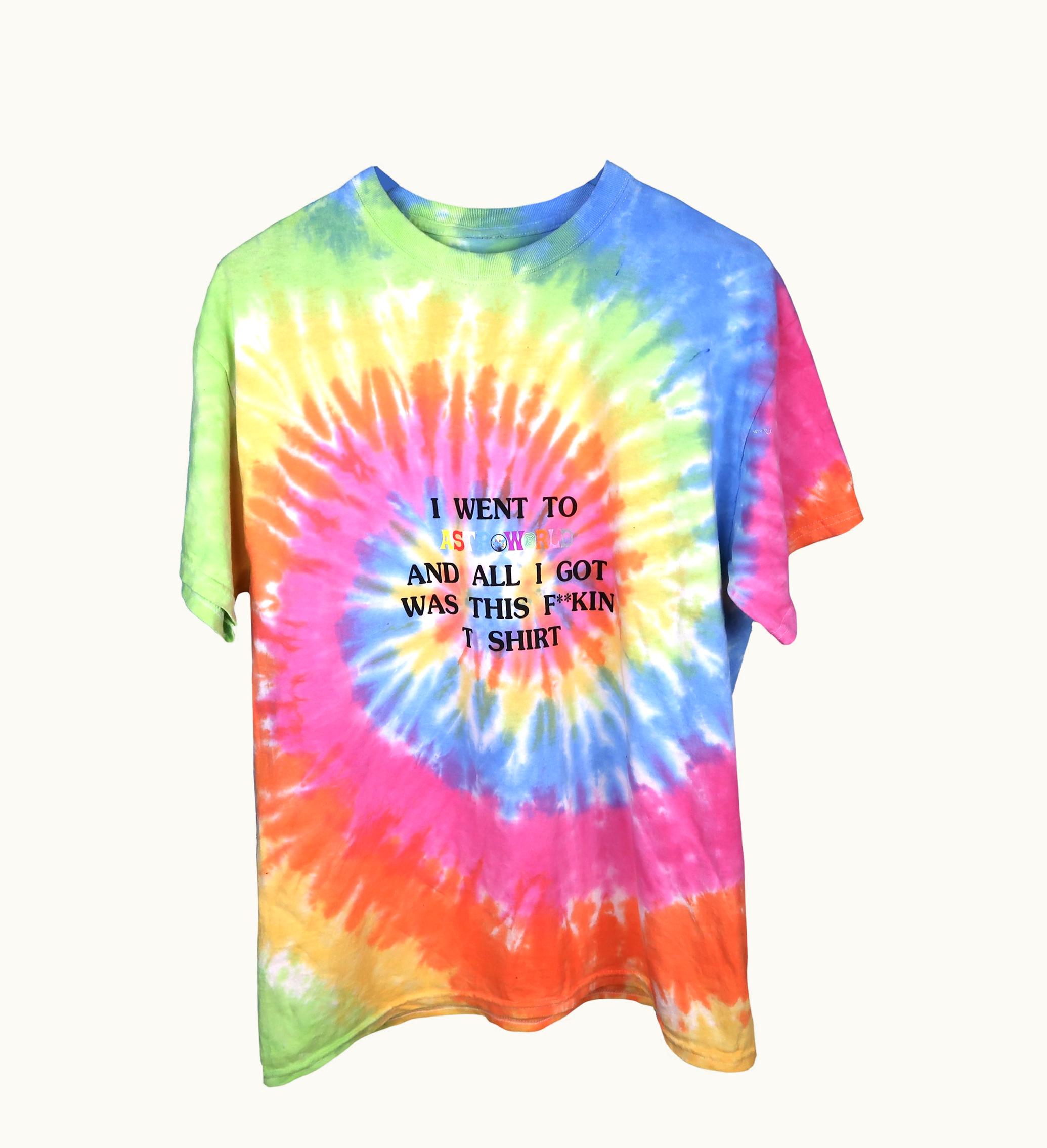 Travis Scott Travis Scott Astroworld Lollapalooza I Went To Astroworld Tee Tie Dye