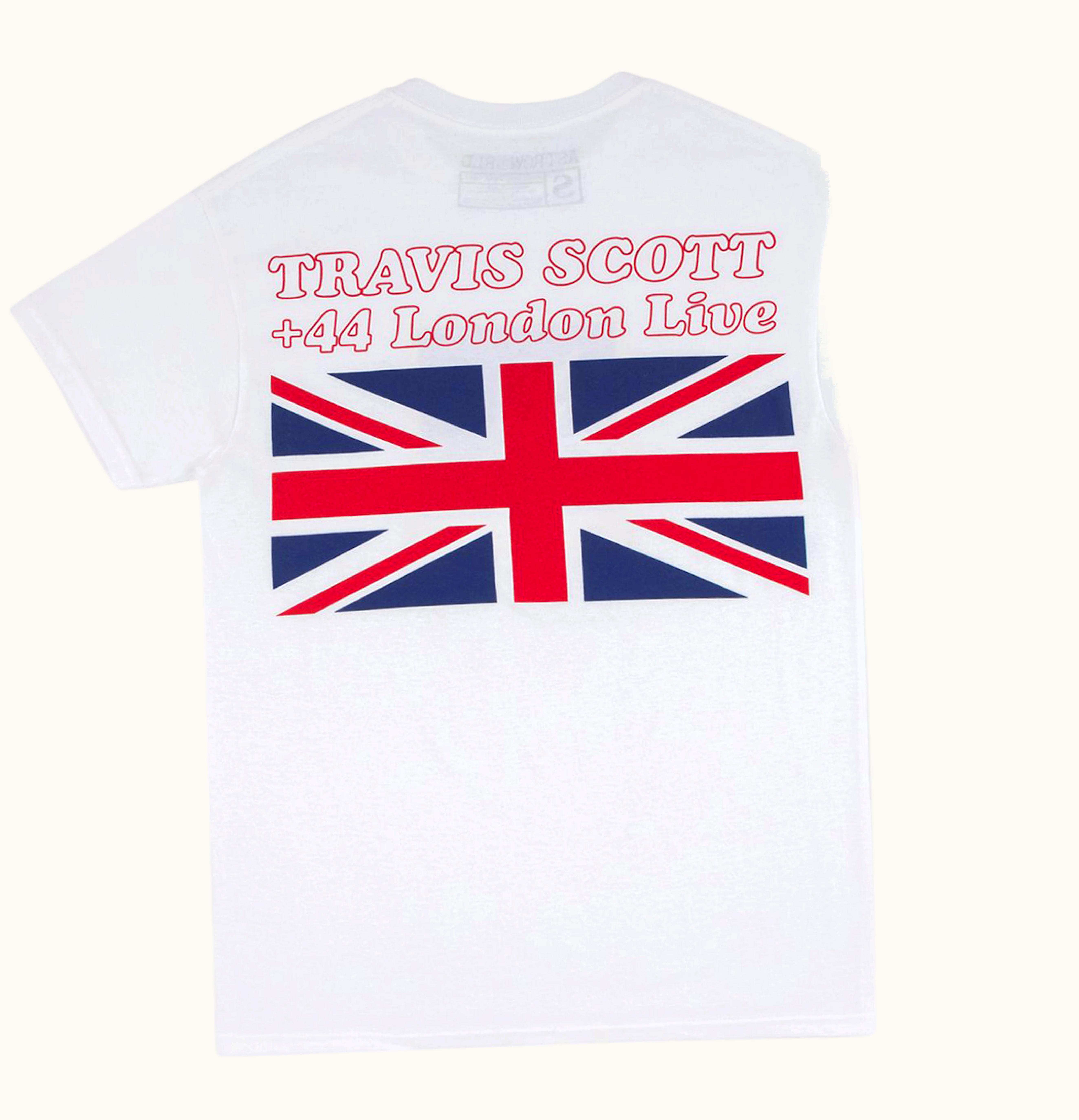 Travis Scott Travis Scott Astroworld Tour London Union Jack T Shirt White