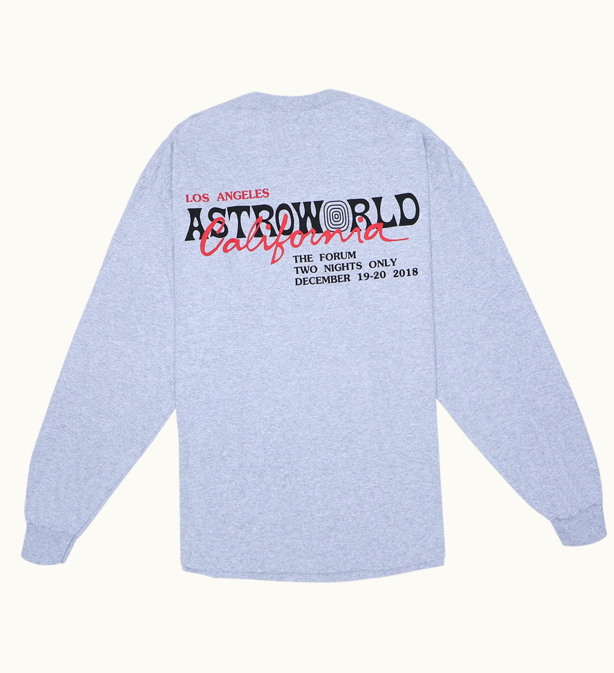 Travis Scott Astroworld La Exclusive Longsleeve T Shirt Grey
