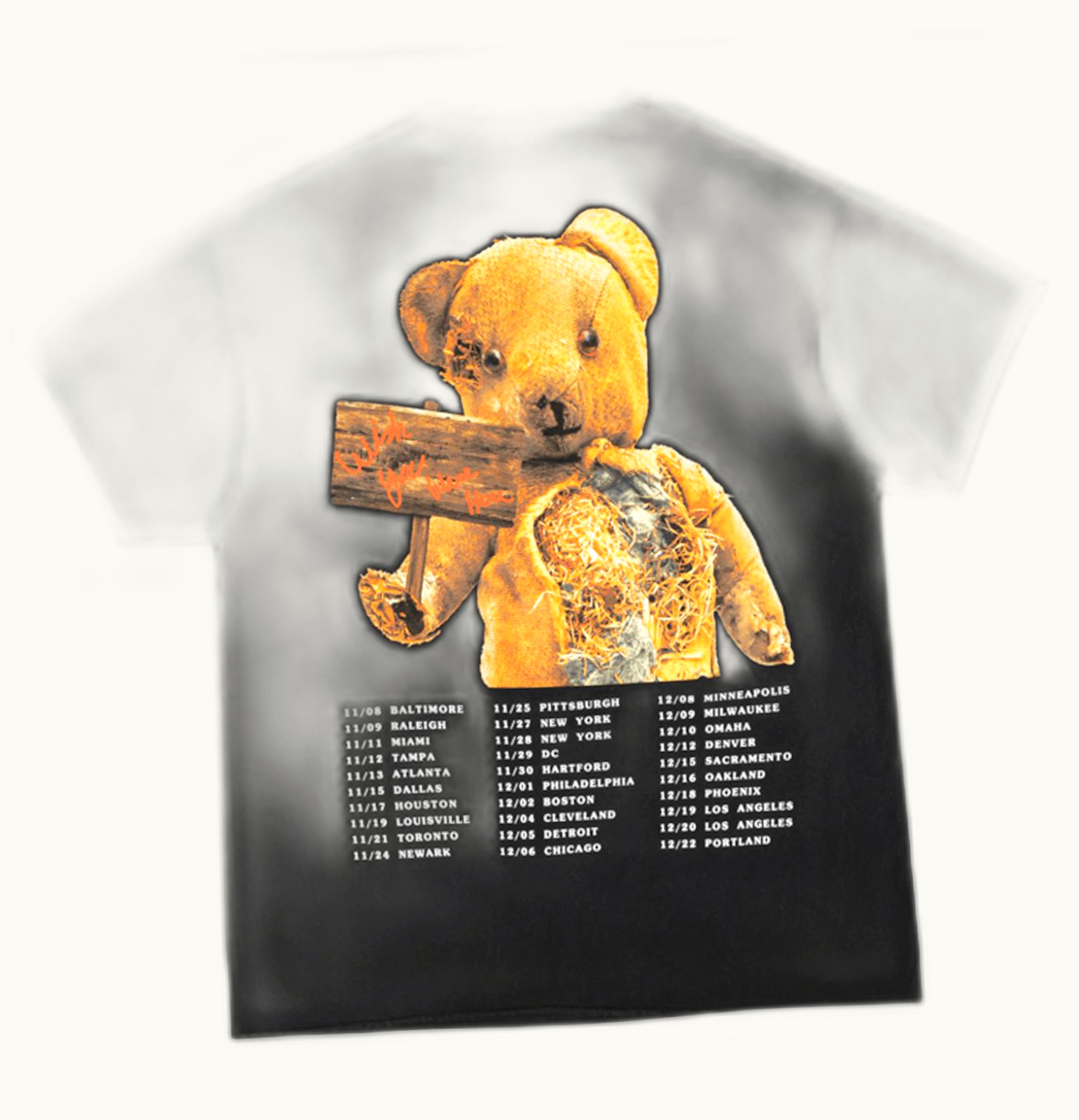 Travis Scott Astroworld Teddy Bear T Shirt Black