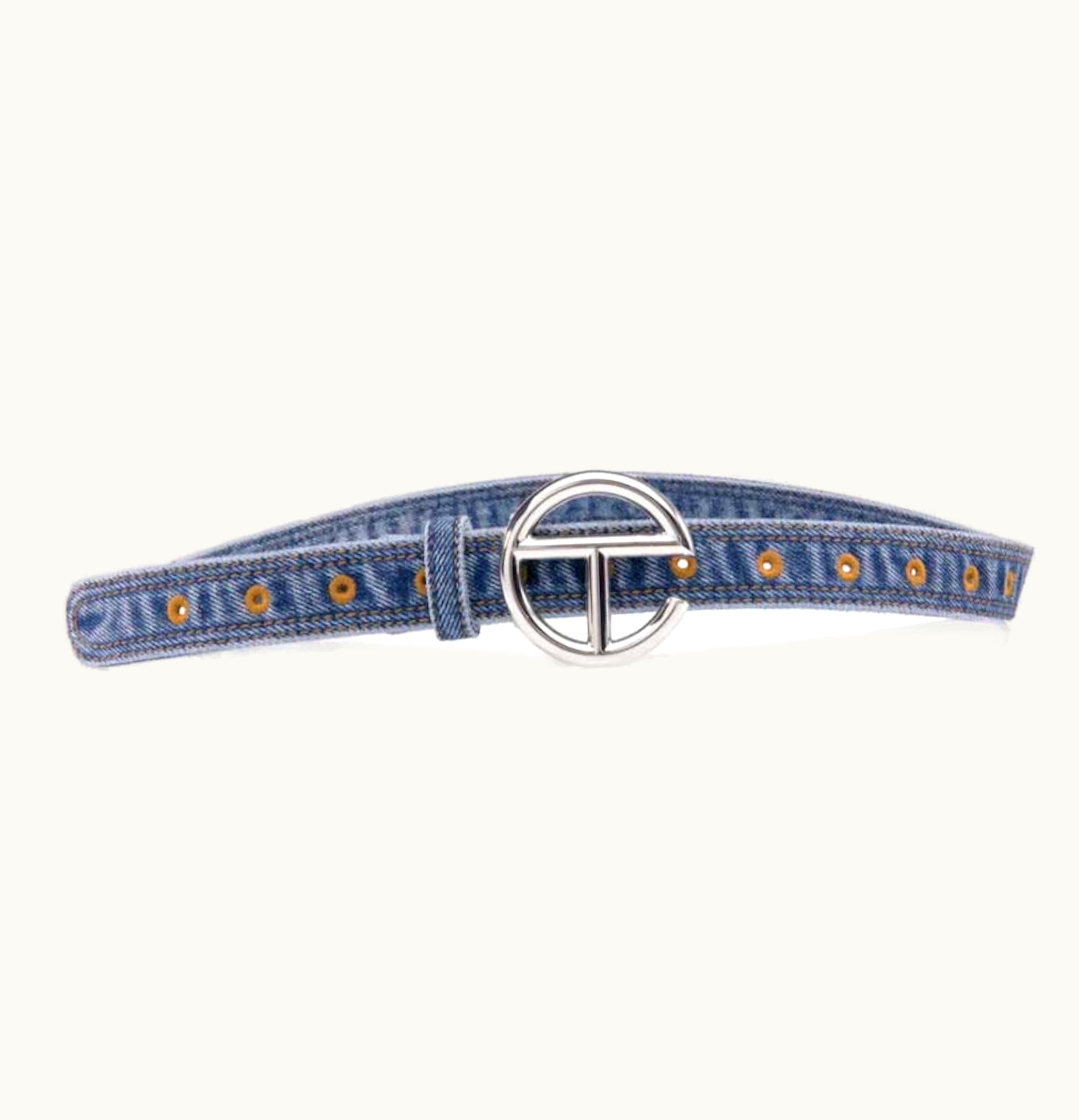 Telfar Telfar Denim Logo Belt Blue
