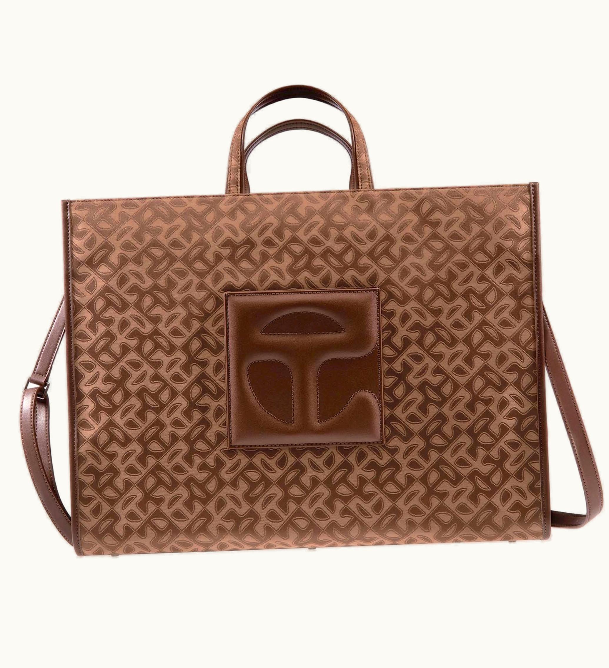 Telfar Telfar Large Jacquard Shopper Tan Monogram