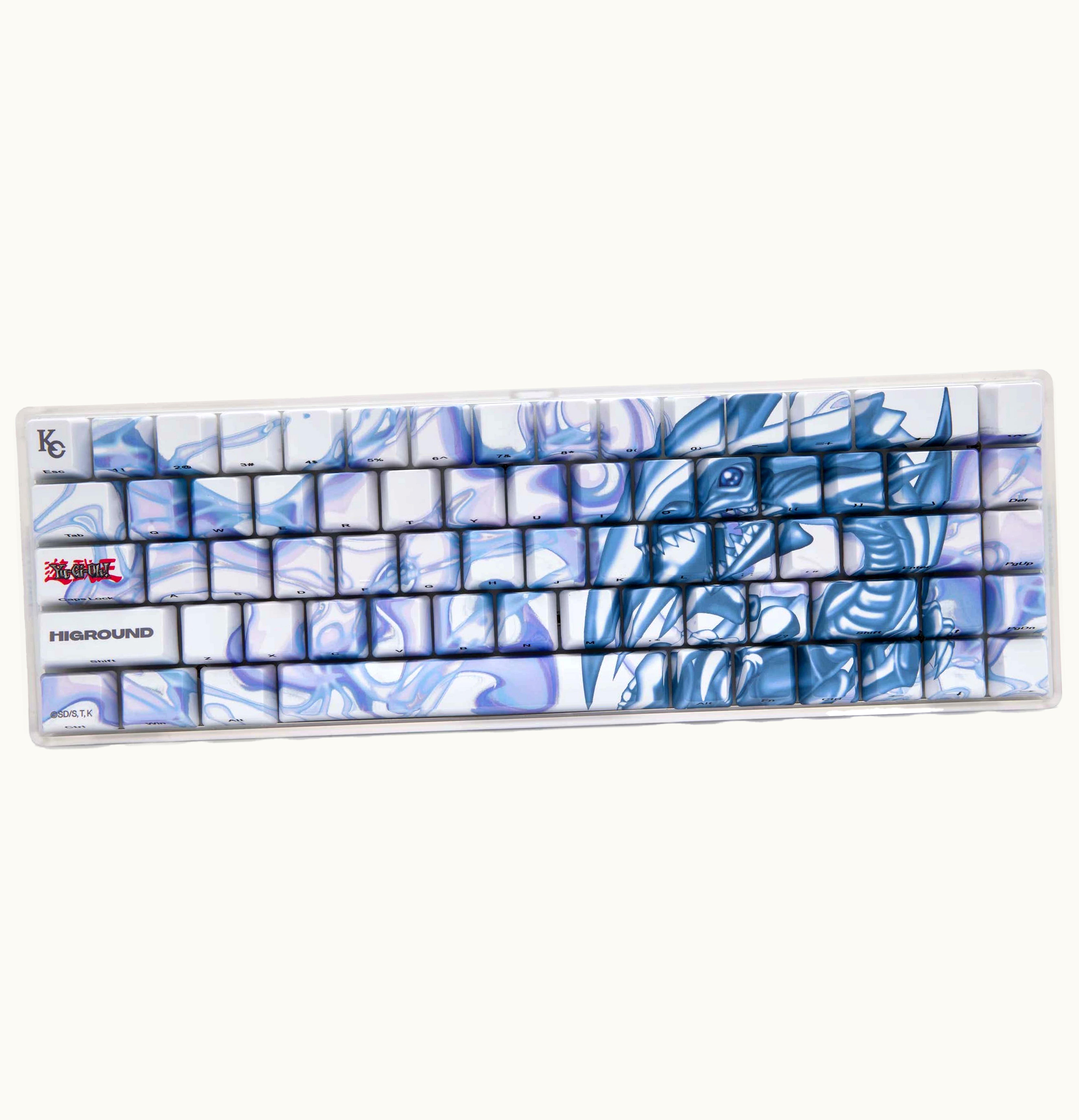 Higround Higround X Yugioh Blue Eyes White Dragon Basecamp 65 Keyboard Blue White
