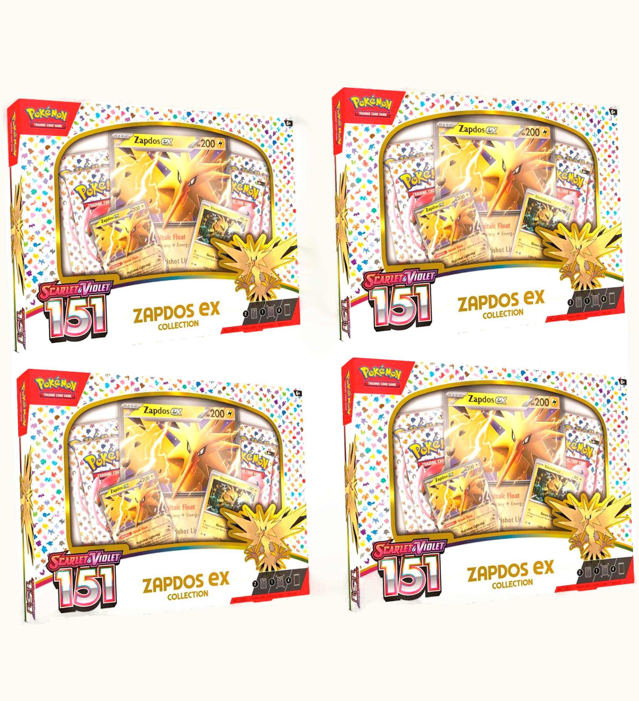 Pokemon Pokemon TCG Scarlet Violet 15 Zapdos Ex Box 4x Lot