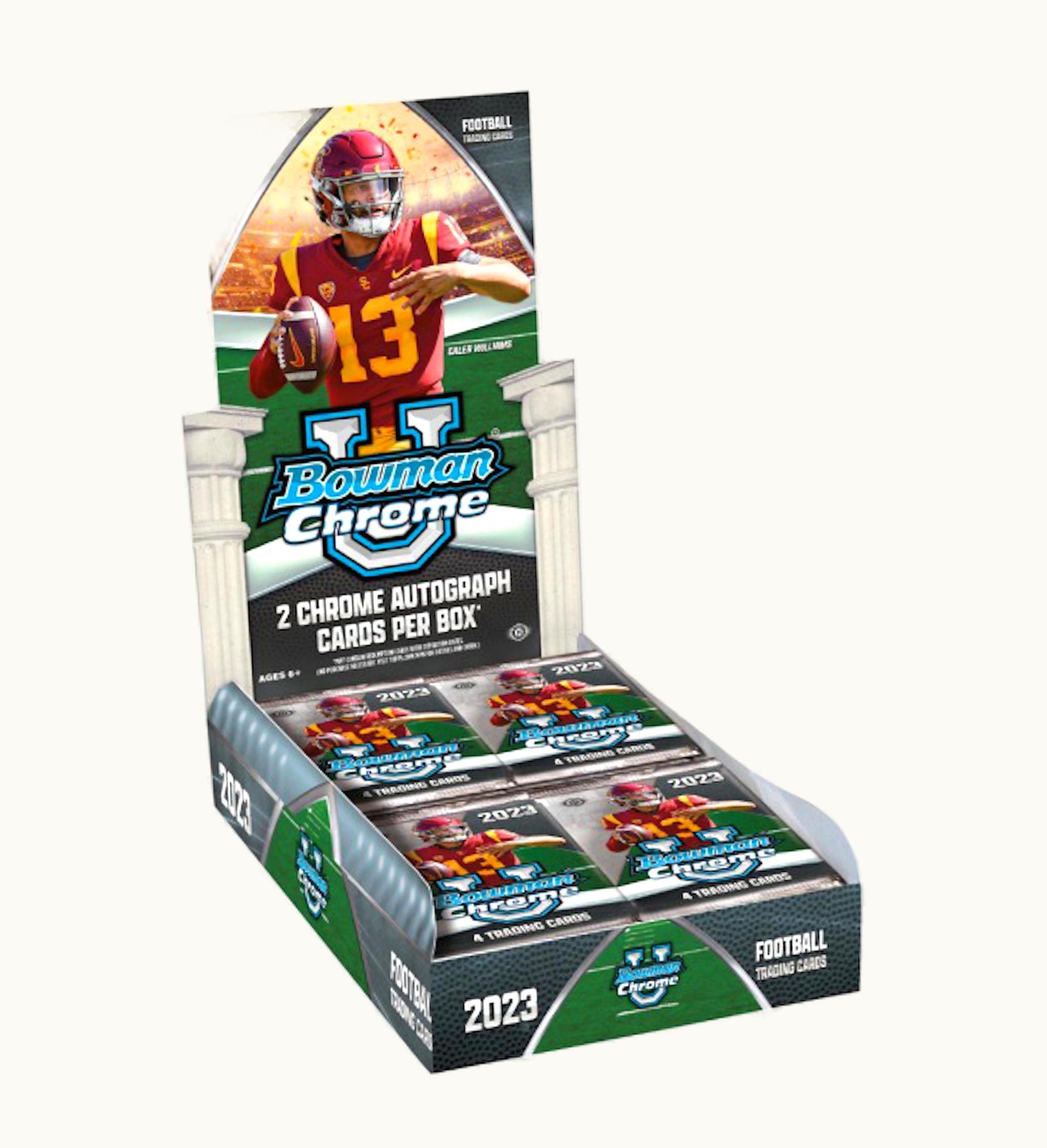 Bowman 2023 Bowman Chrome University Football Hobby Box