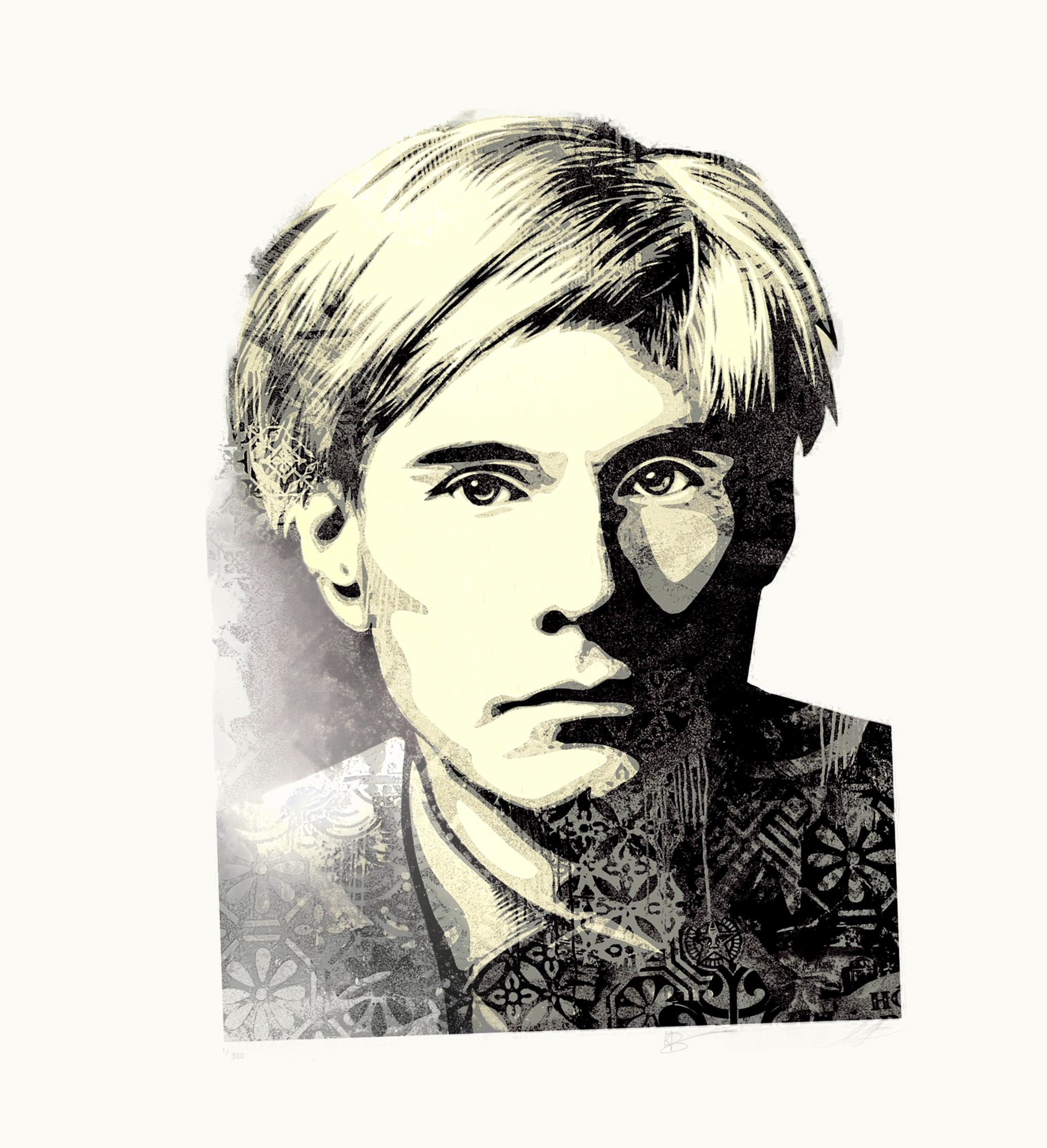 Shepard Fairey Shepard Fairey X Karen Bystedt Warhol Collage Print Signed Edition Of 300 Silver
