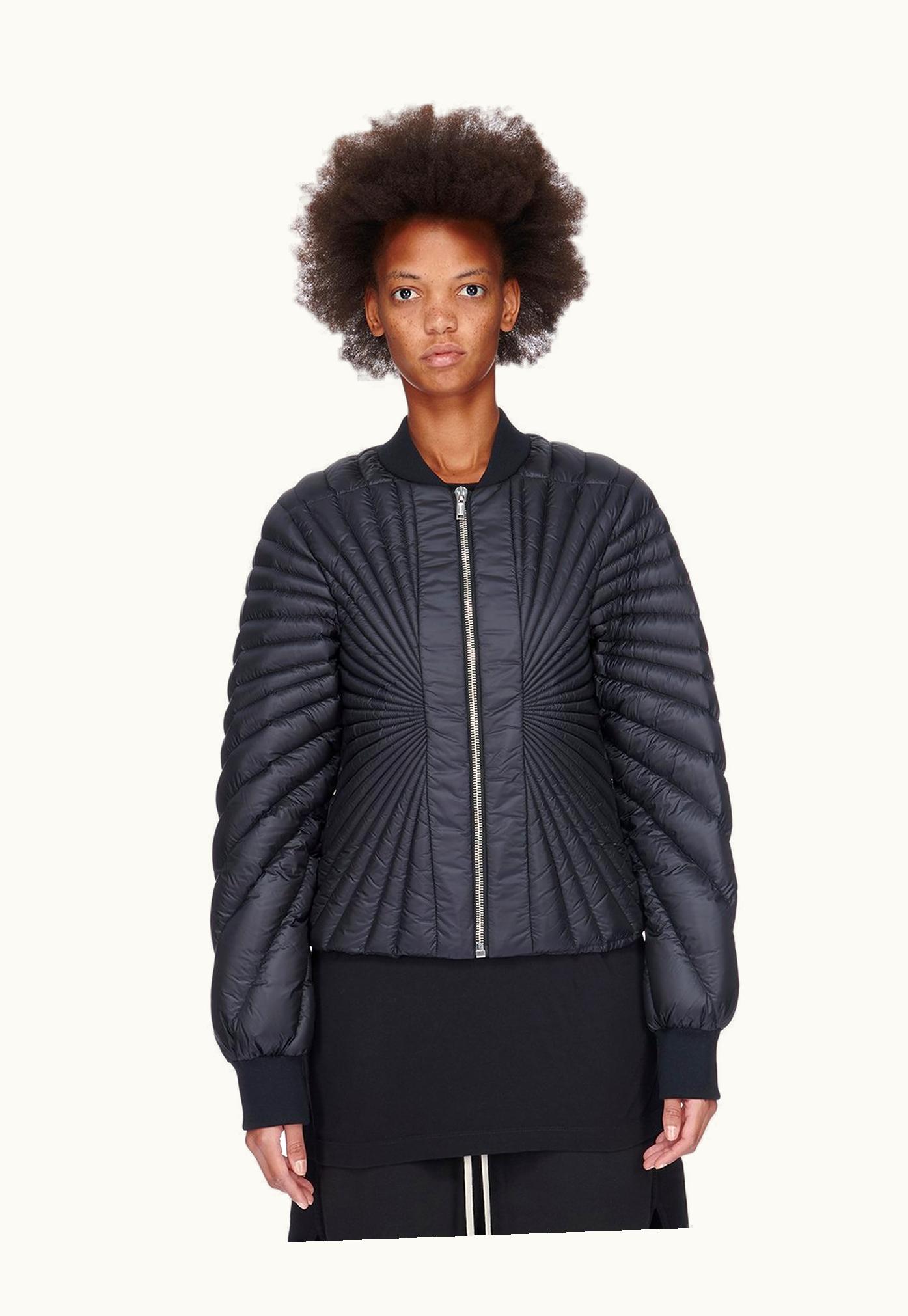 Rick Owens Moncler + Rick Owens FW23 Radiance Flight Jkt In Black Lightweight Duvet