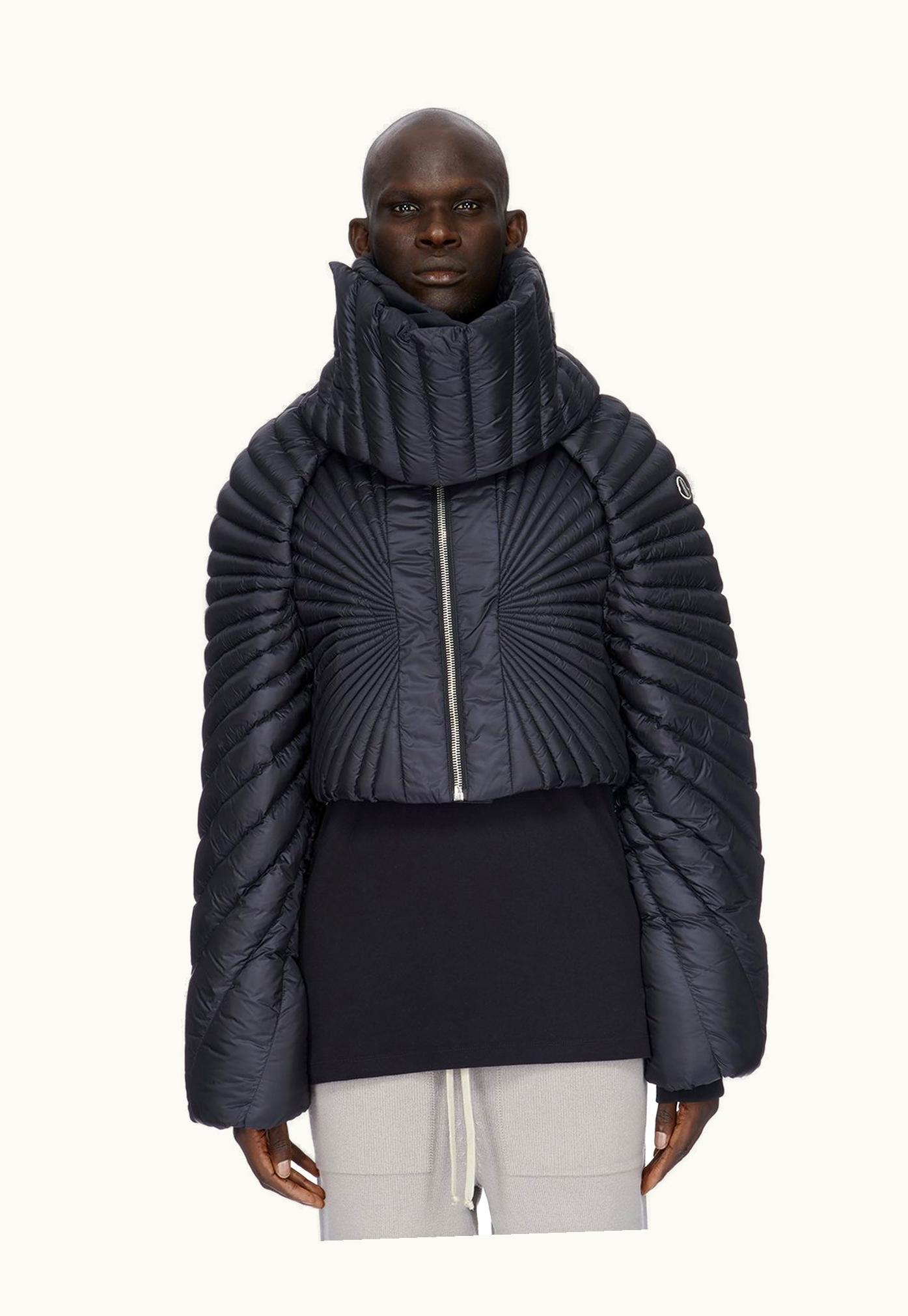 Rick Owens Moncler + Rick Owens FW23 Radiance Convertible Jkt In Black Lightweight Duvet