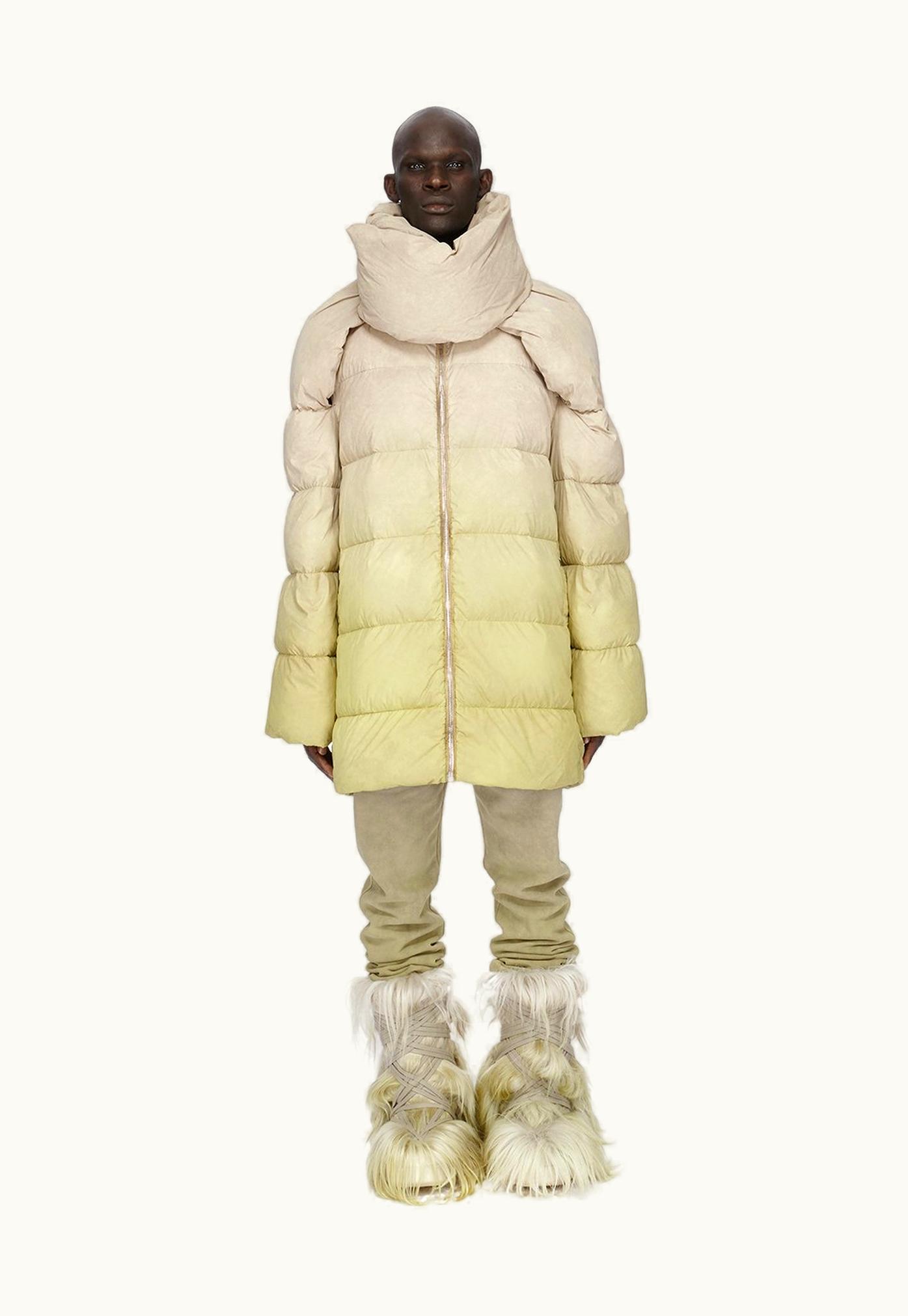 Rick Owens Moncler + Rick Owens FW23 Convertible Coat In Acid Degrade Nylon