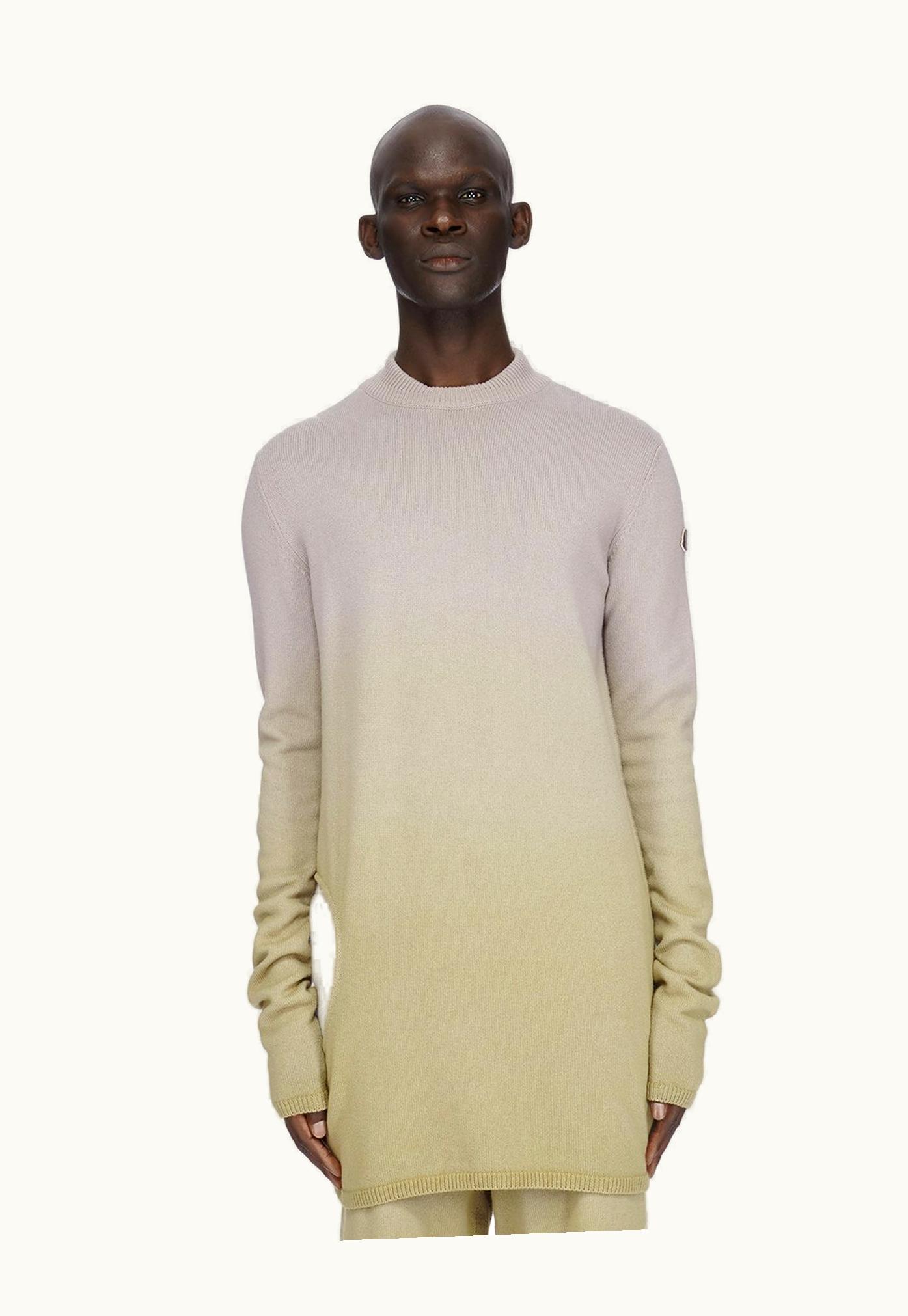 Rick Owens Moncler + Rick Owens FW23 Subhuman In Acid Degrade Cashmere Knit