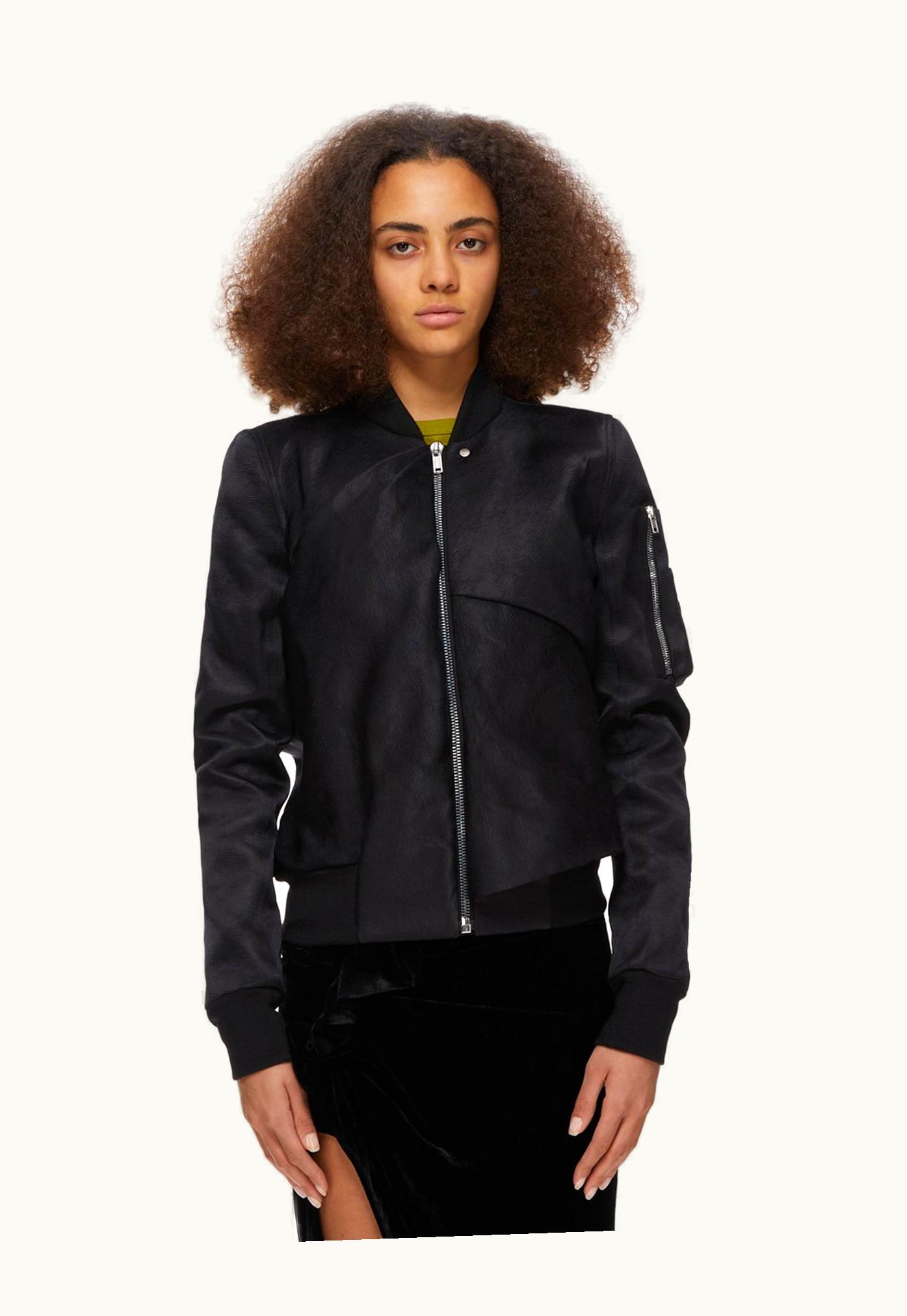 Rick Owens Rick Owens FW23 Luxor Ripple Flight In Black Cotton Silk Duchesse