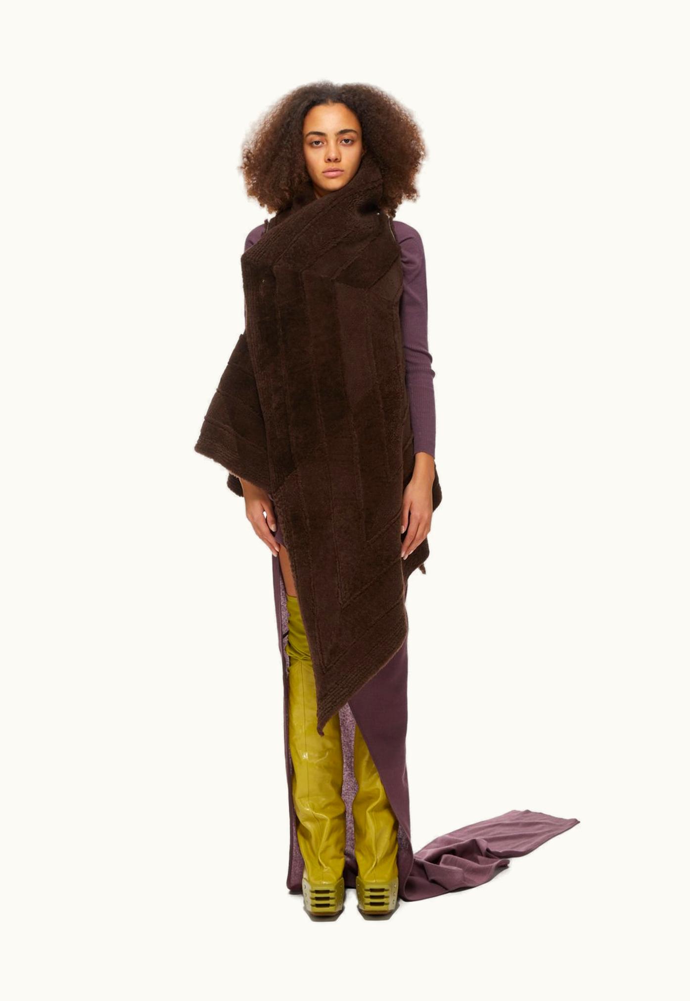 Rick Owens Rick Owens Luxor Gleam Vest FW23 Shearling Brown Butter