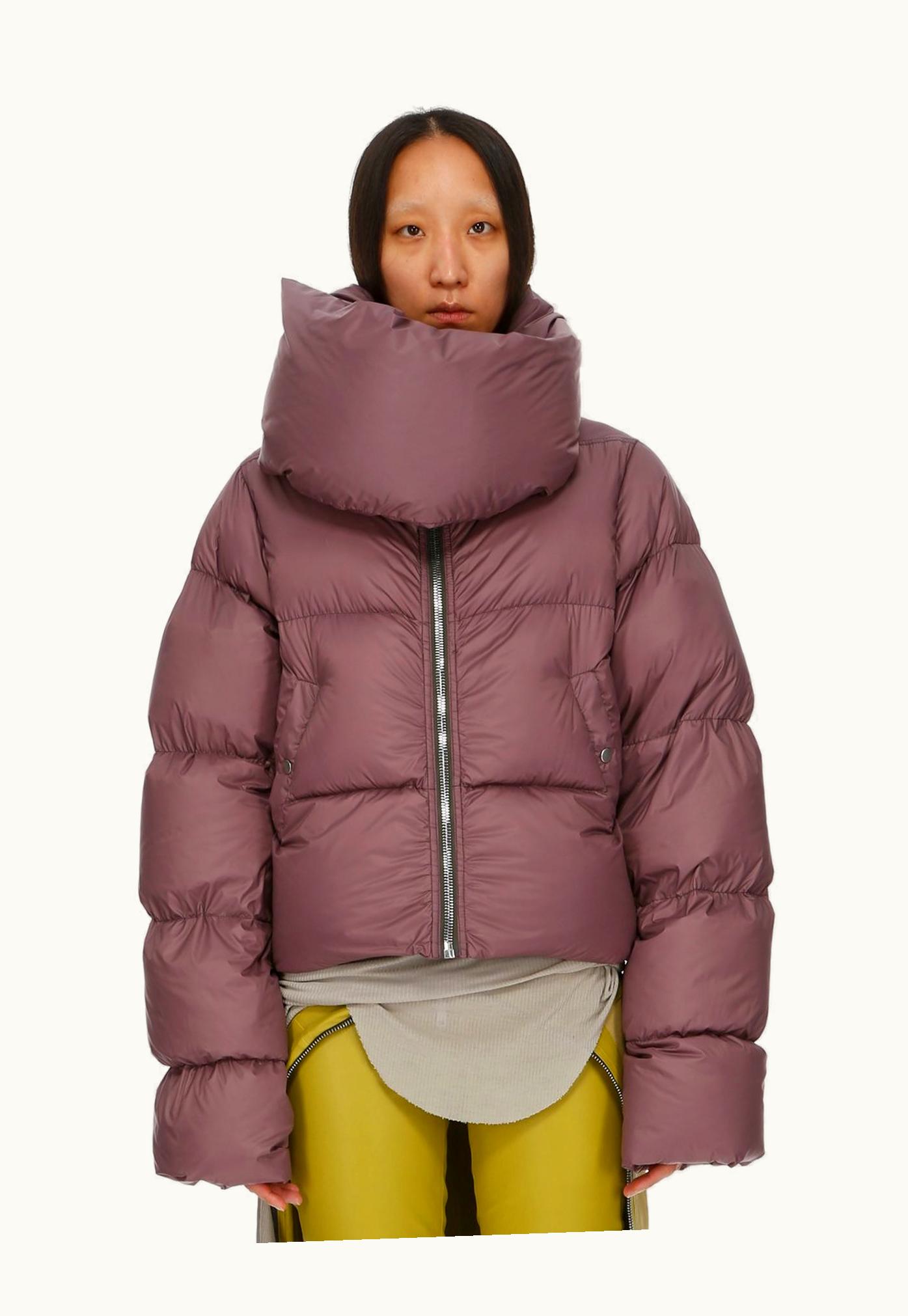 Rick Owens Rick Owens FW23 Luxor Funnel Neck Jkt In Amethyst Purple Recycled Nylon