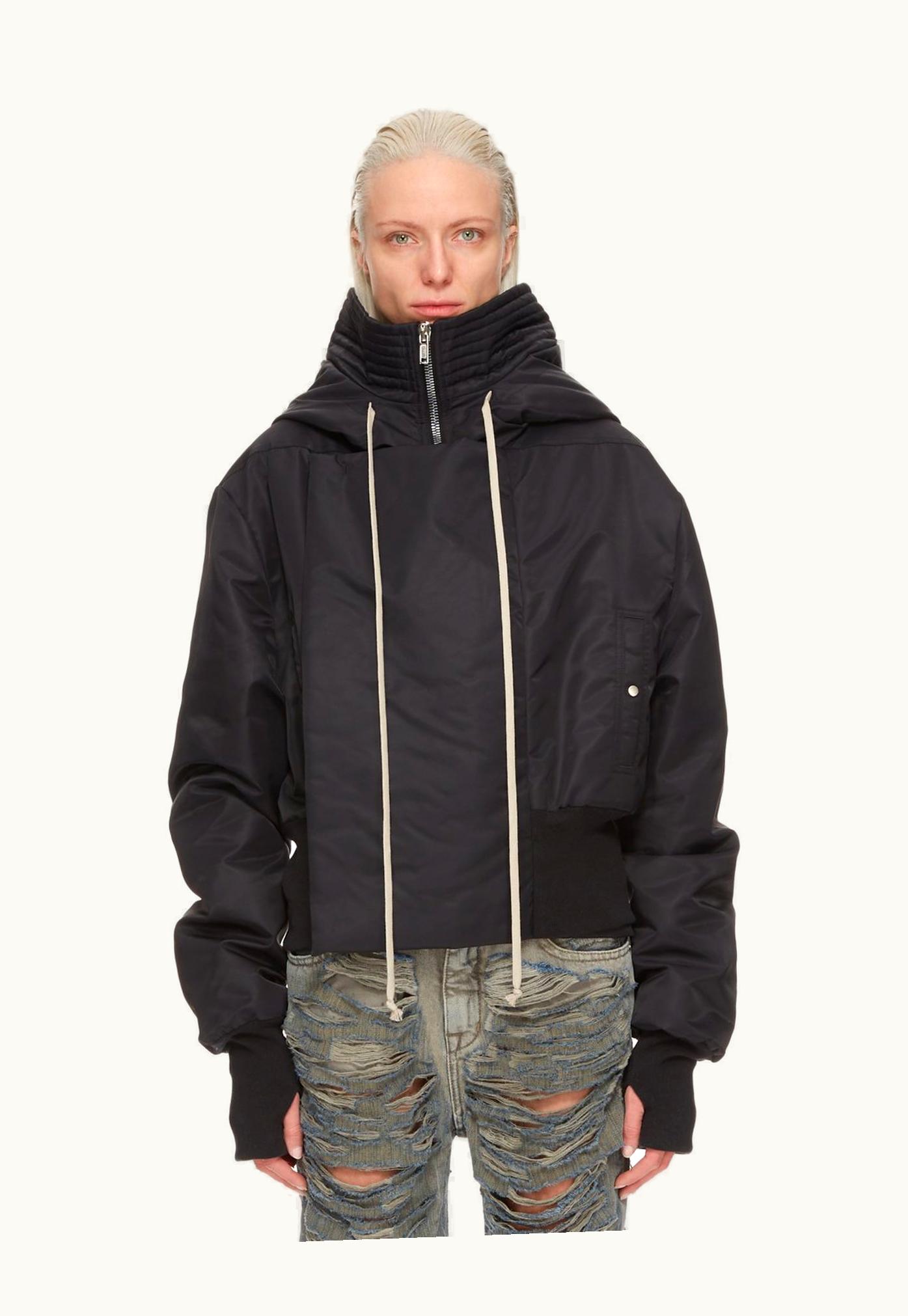 Rick Owens Rick Owens DRKSHDW FW23 Luxor Alice Parka In Black And Pale Green Recycled Bomber