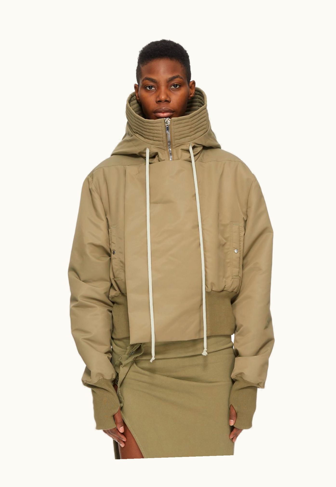 Rick Owens Rick Owens DRKSHDW FW23 Luxor Alice Parka In Pale Green And Mauve Recycled Bomber