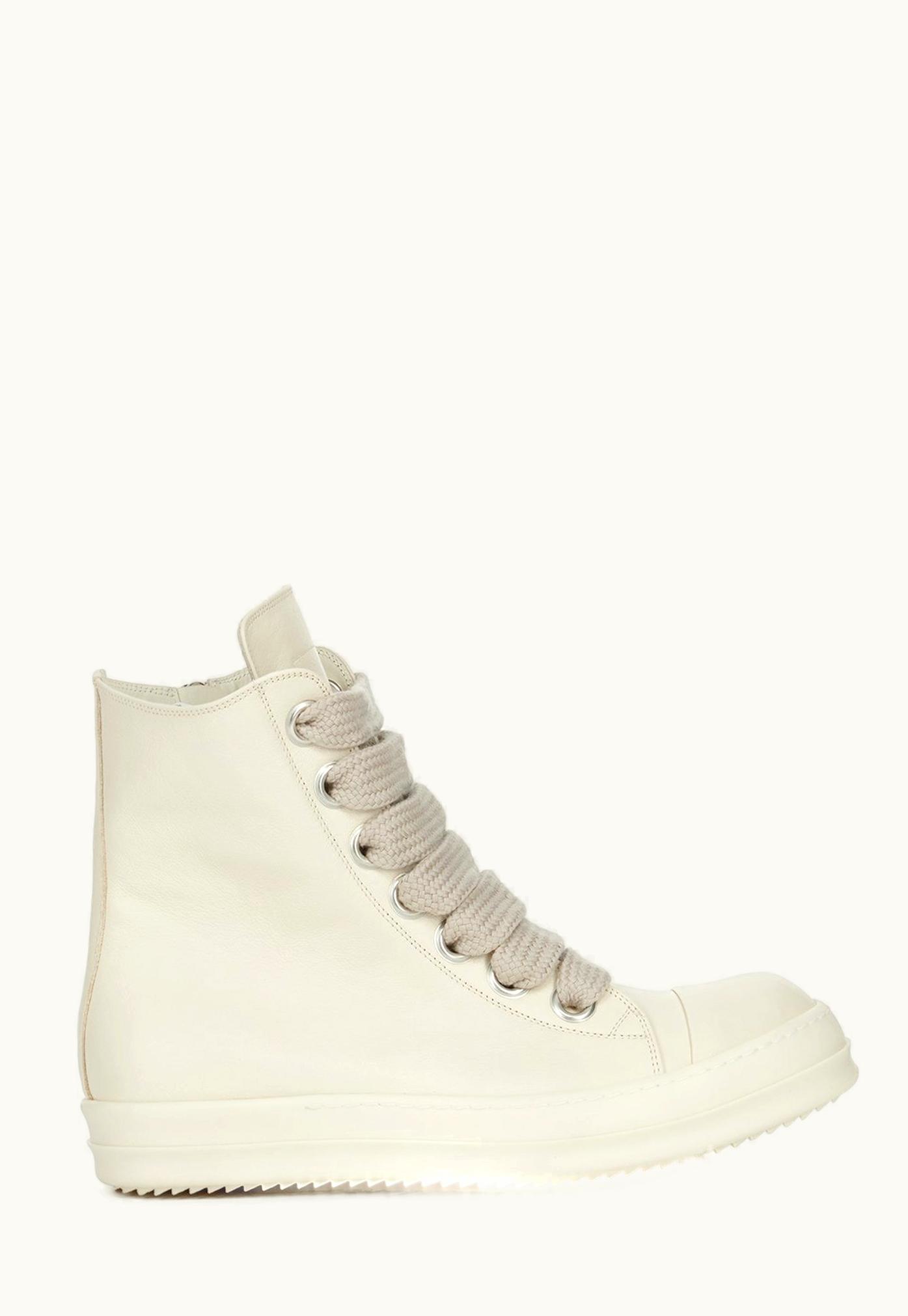 Rick Owens Rick Owens SS24 Lido Jumbo High-Top Sneakers Milk Full Grain Calf Leather