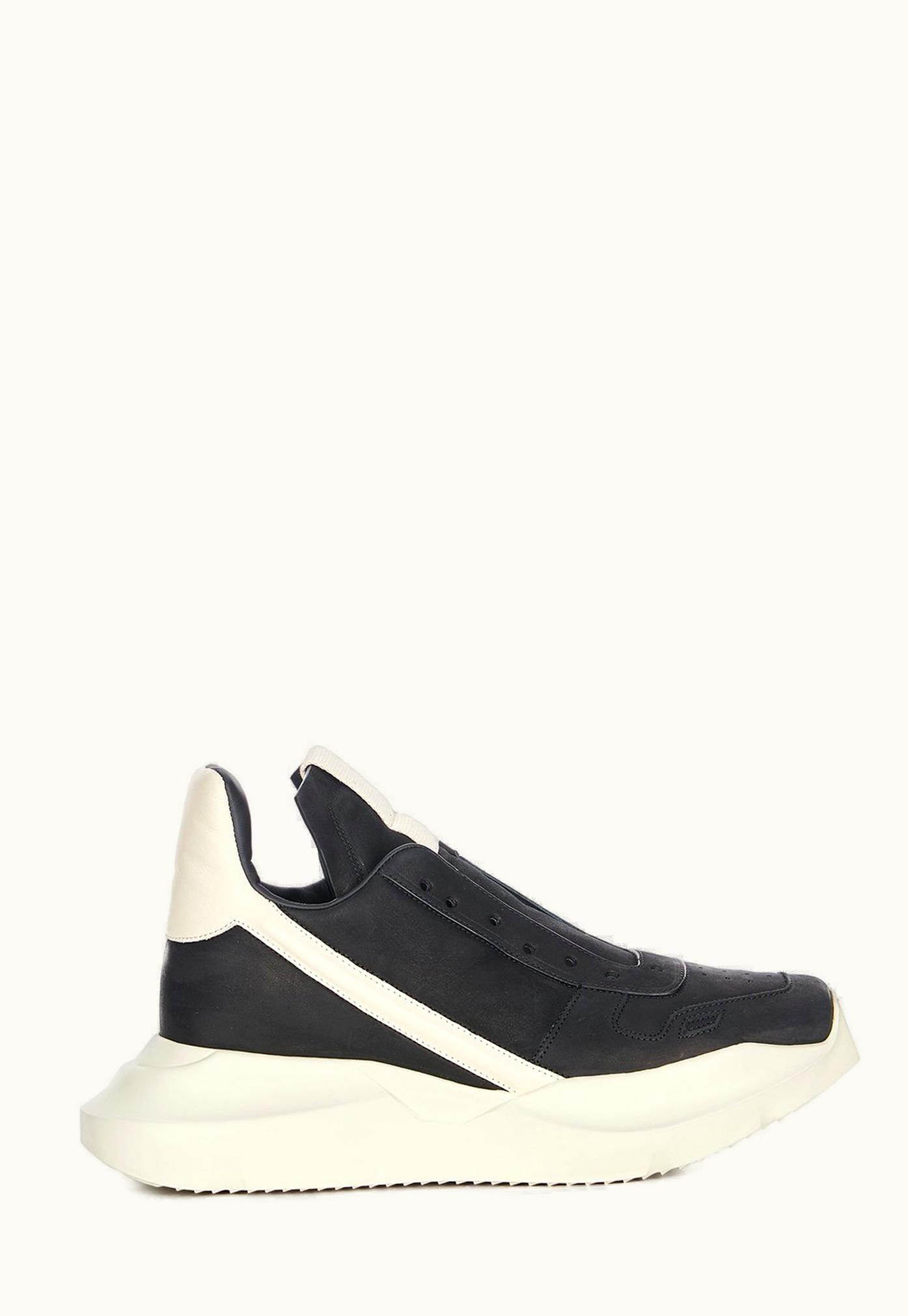 Rick Owens Rick Owens FW23 Luxor Runway Geth Runner In Black And Milk Greywolf Nubuck And Full Grain Calf Leather