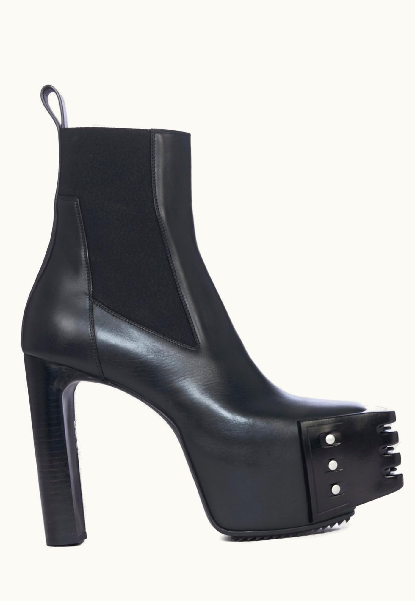 Rick Owens Rick Owens FW23 Luxor Grilled Platforms 65 In Black Cortina Grease Calf Leather