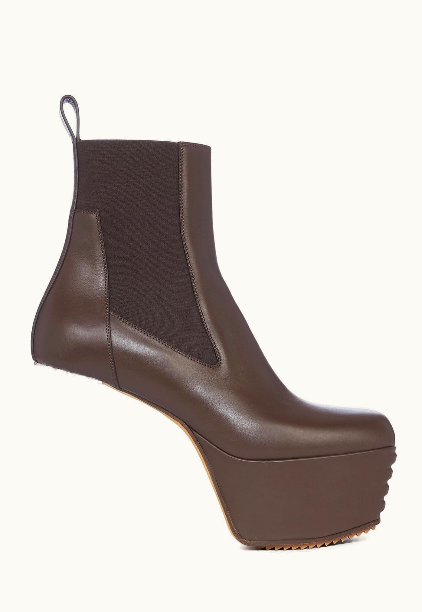 Rick Owens Rick Owens FW23 Luxor Minimal Grill Beatle 65 In Brown Cortina Grease Calf Leather