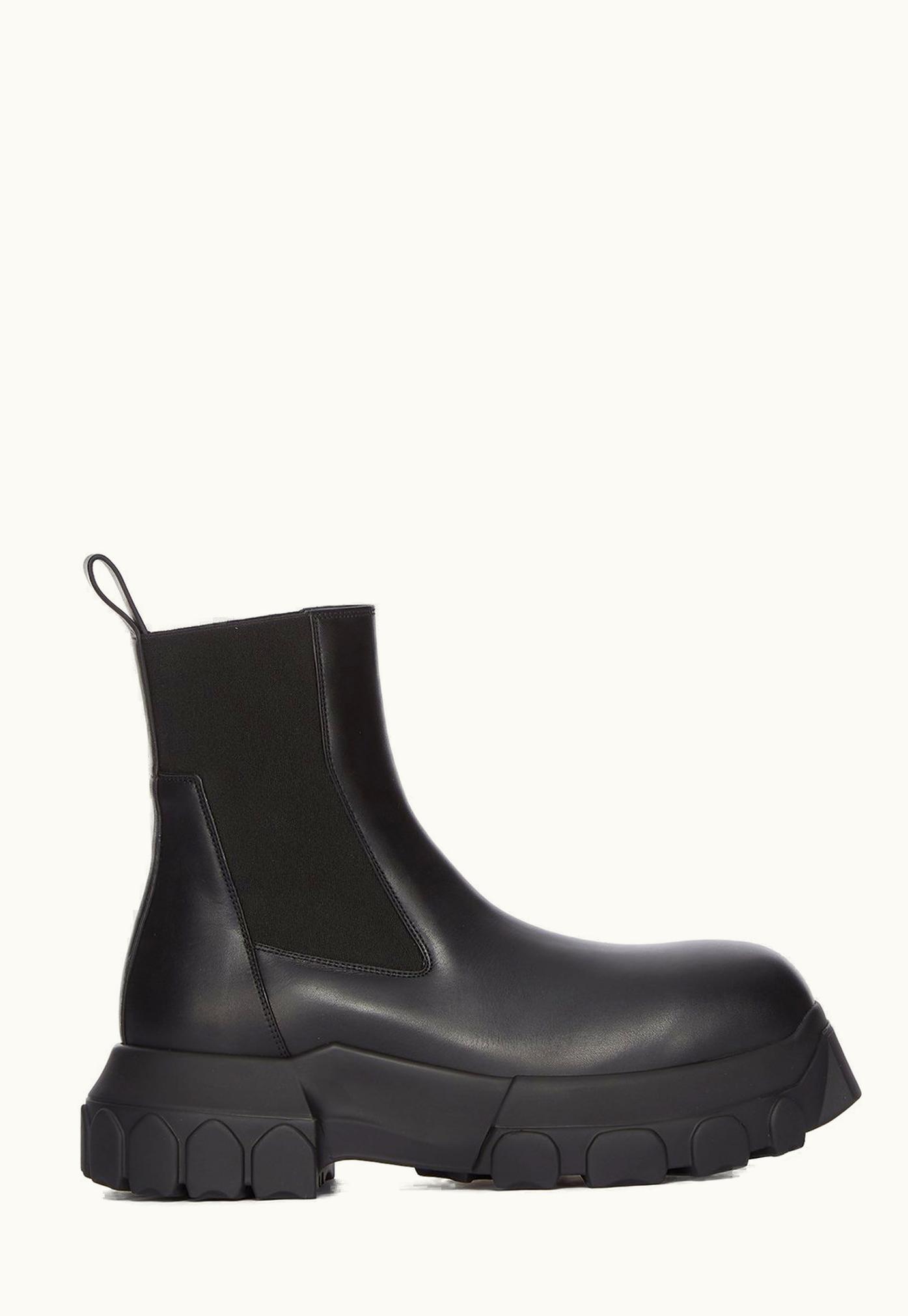 Rick Owens Rick Owens Luxor Beatle Bozo Tractor Boots Black Grease Calf Leather