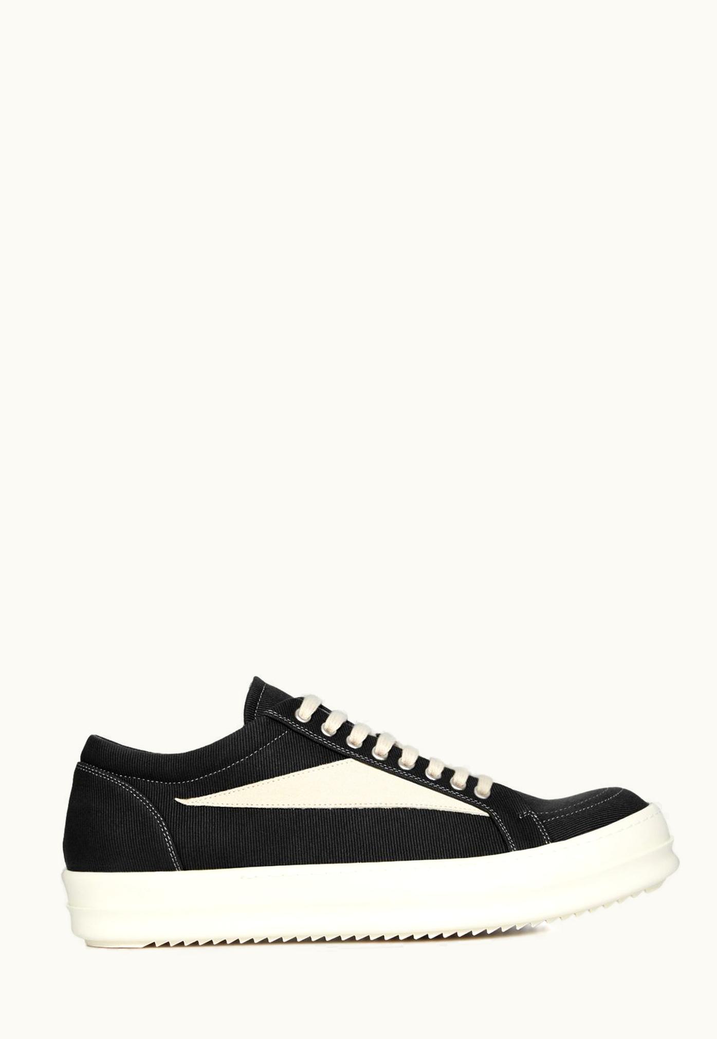 Rick Owens Rick Owens DRKSHDW Luxor Vintage Sneakers Black And Milk 13oz Overdyed Denim