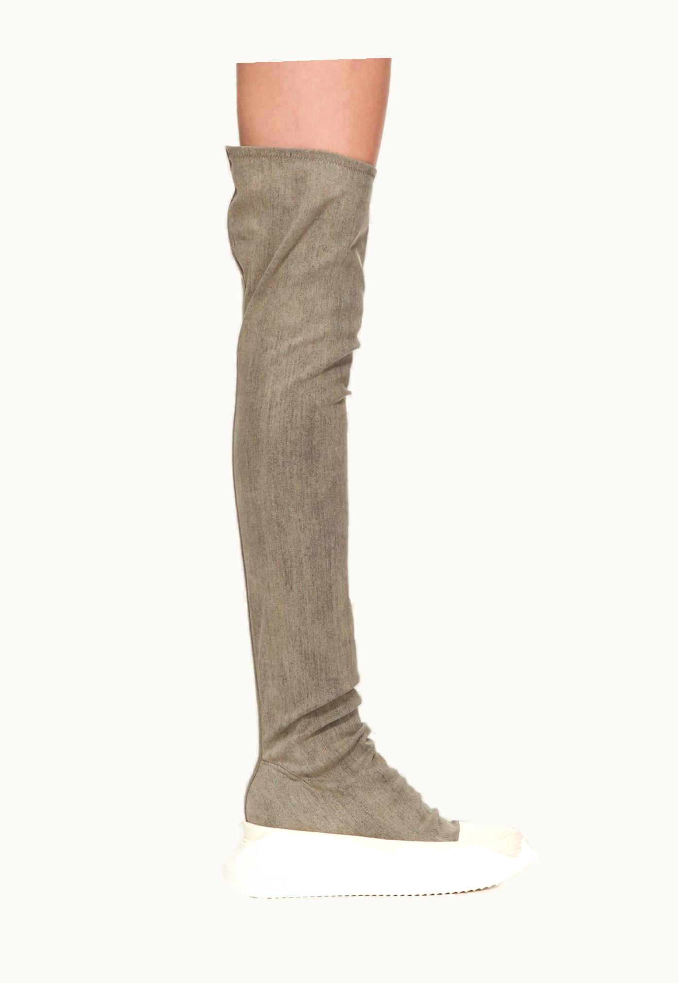 Rick Owens Rick Owens FW23 Luxor Abstract Stockings In Mineral Pearl Stretch Denim