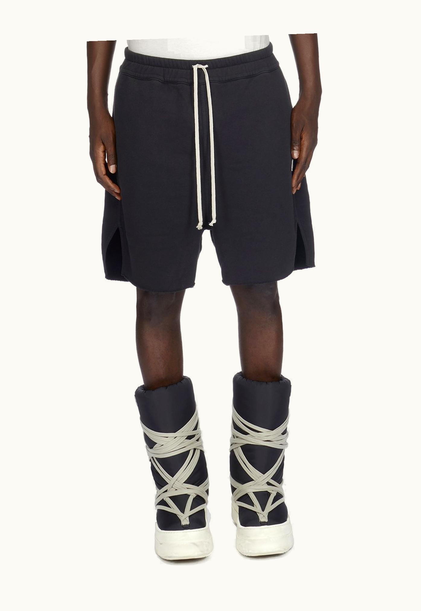 Rick Owens Moncler + Rick Owens FW23 Long Boxers In Black Technical Felpa Jersey