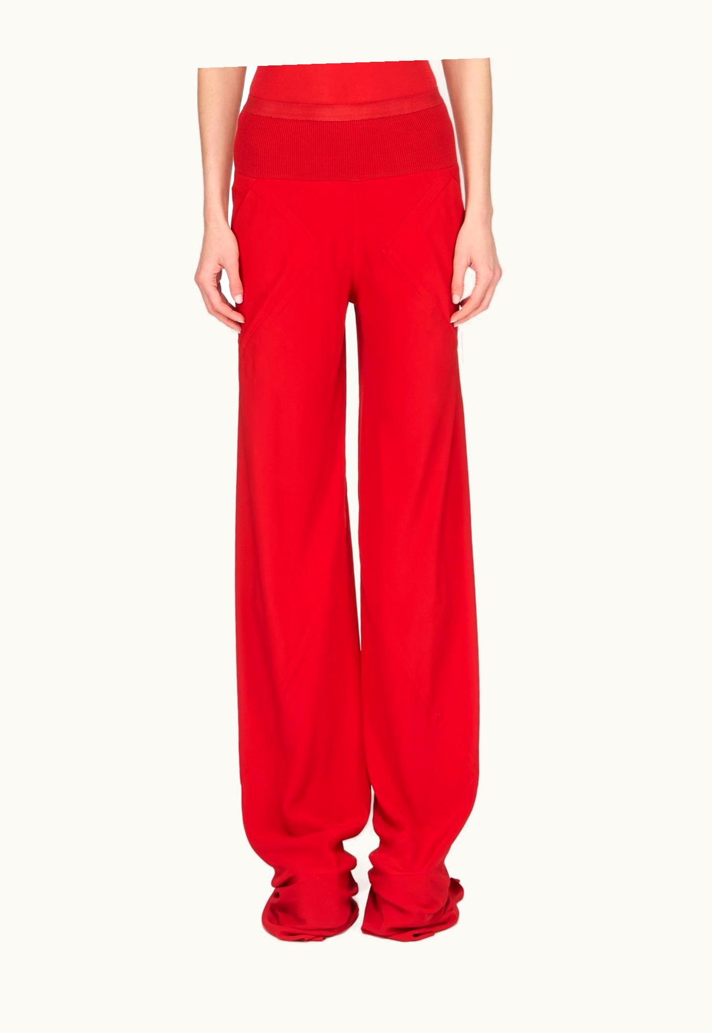 Rick Owens Rick Owens SS24 Lido Bias In Cardinal Red Cocoon Crepe