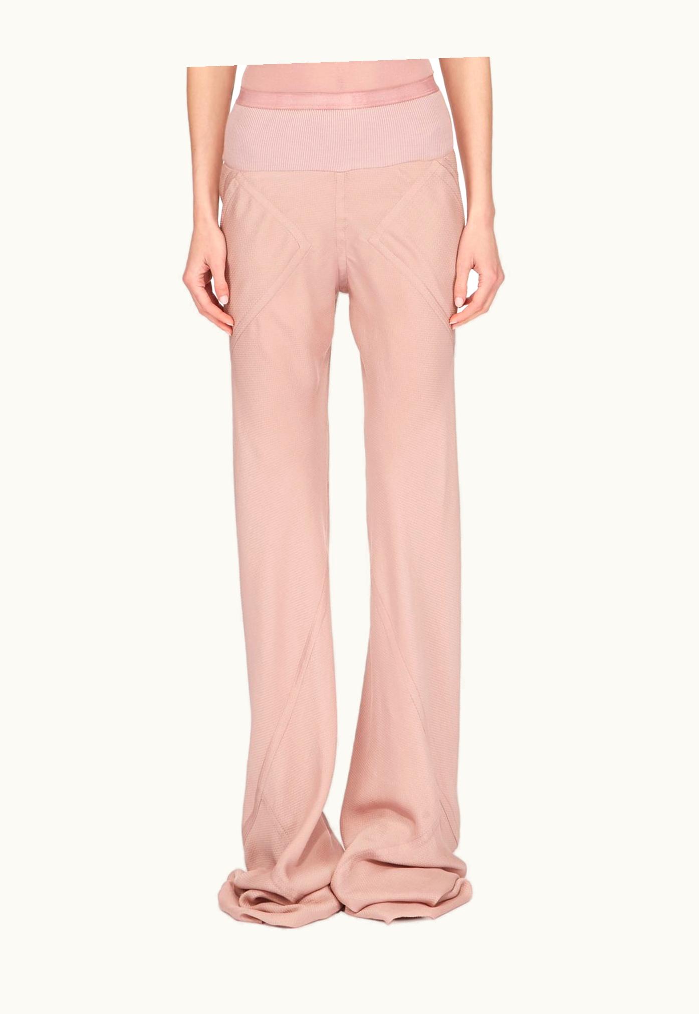 Rick Owens Rick Owens SS24 Lido Bias In Dusty Pink Cloque Crepe