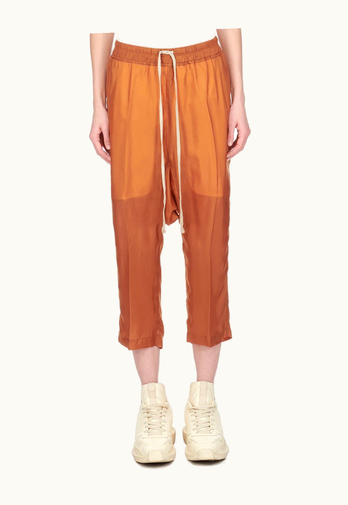 Rick Owens Rick Owens SS24 Lido Drawstring Cropped In Clay Cupro Japonette