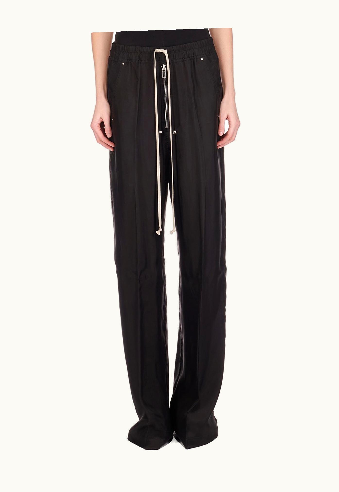 Rick Owens Rick Owens SS24 Lido Drawstring Geth Belas In Black Cupro Japonette