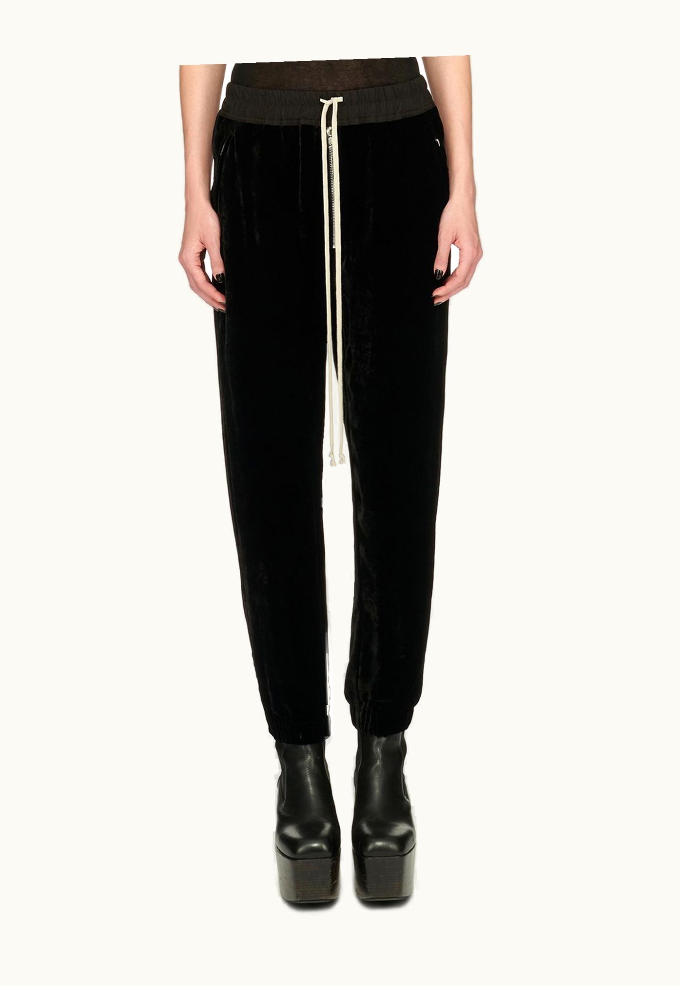 Rick Owens Rick Owens FW23 Luxor Track In Black Velvet