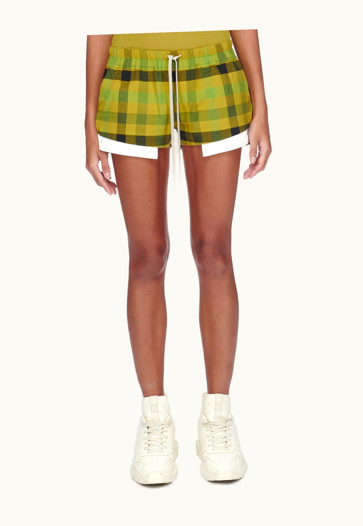 Rick Owens Rick Owens FW23 Luxor Fog Boxers In Acid Cotton Plaid