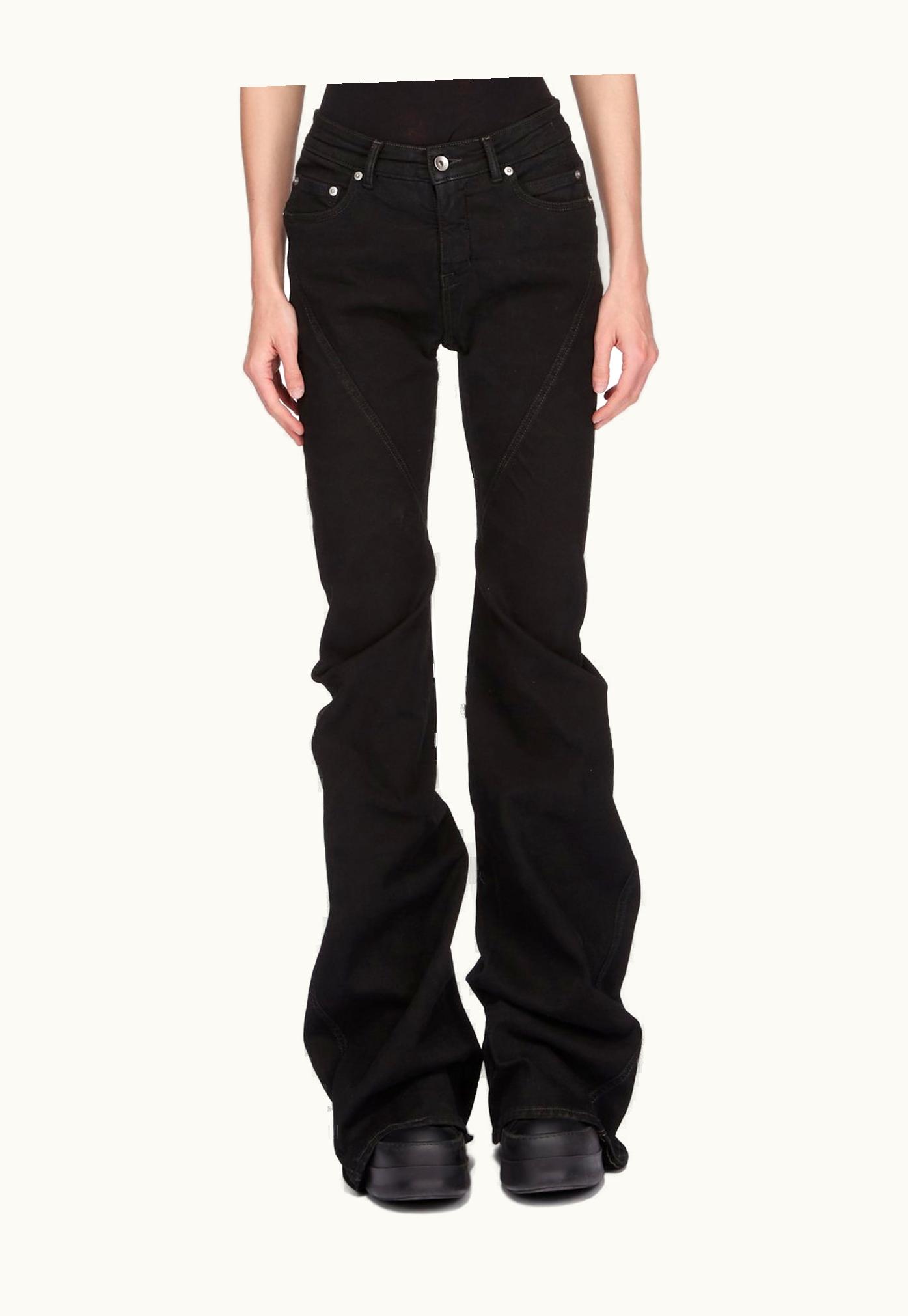 Rick Owens Rick Owens DRKSHDW SS24 Lido Bias Bootcut Stretch Denim Jeans Black