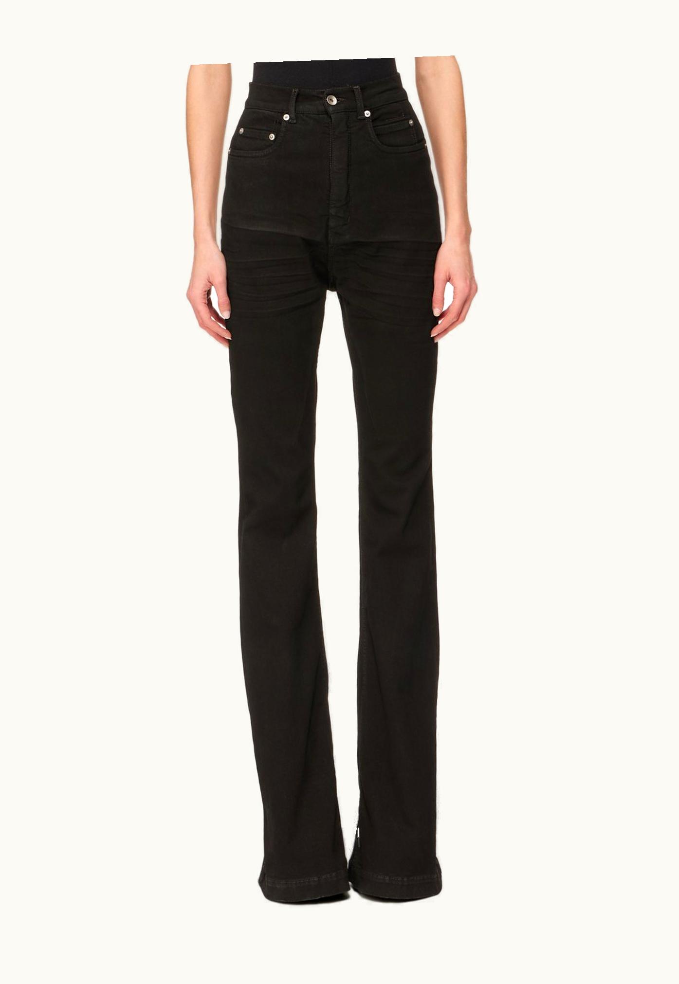 Rick Owens Rick Owens DRKSHDW FW23 Luxor Bolan Bootcut In Blackety Black Stretch Denim