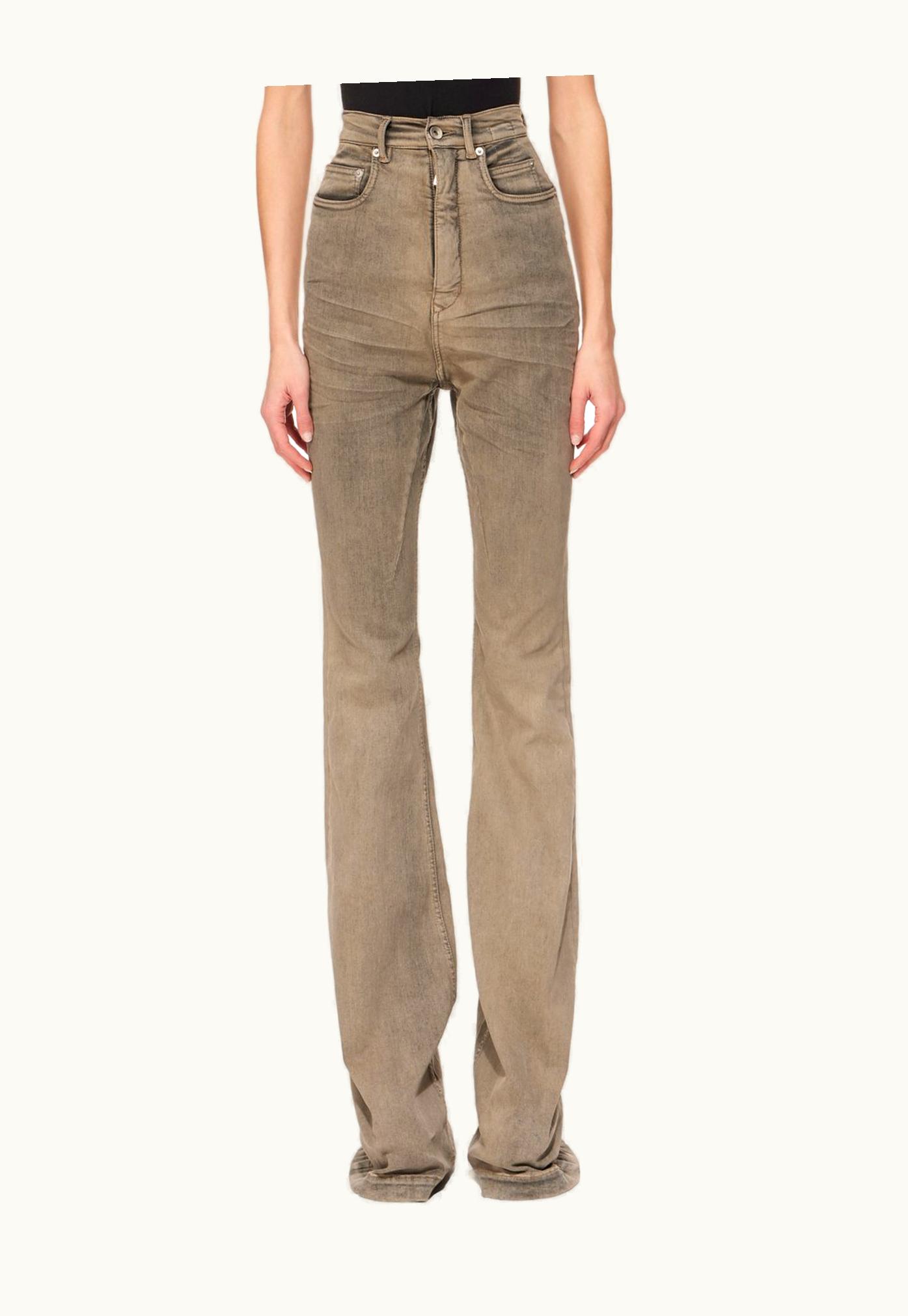 Rick Owens Rick Owens DRKSHDW FW23 Luxor Bolan Bootcut In Mineral Pearl Stretch Denim