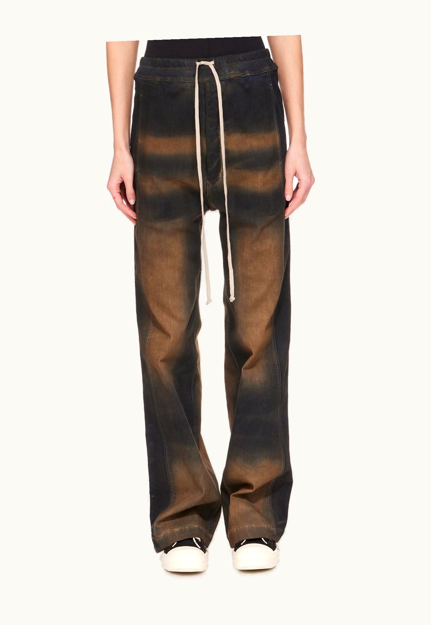 Rick Owens Rick Owens FW23 Luxor Pusher Pants In Mud Washed Stretch Denim