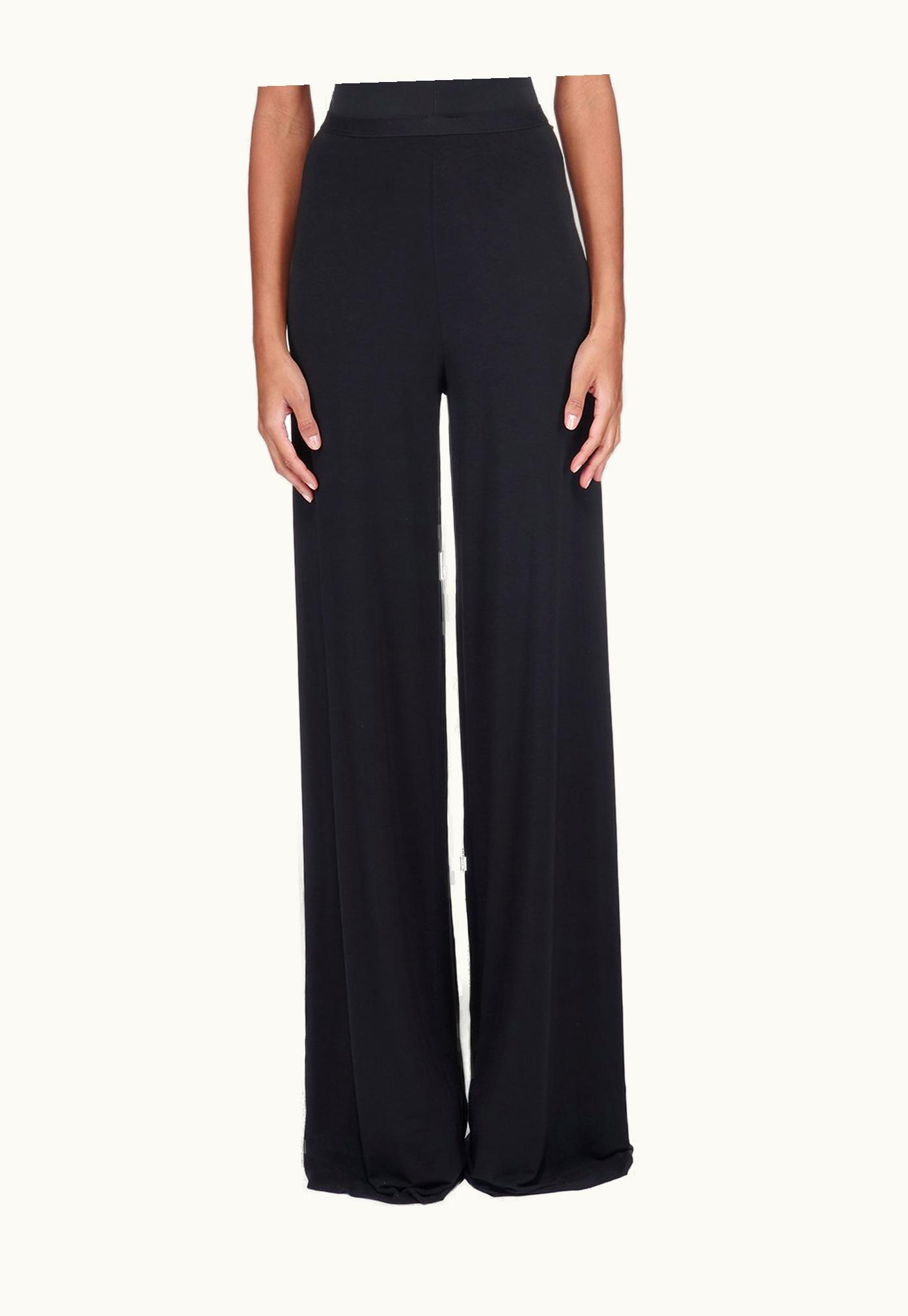Rick Owens Rick Owens Lilies FW23 Luxor Farrah Pants In Black Modal Cashmere Jersey