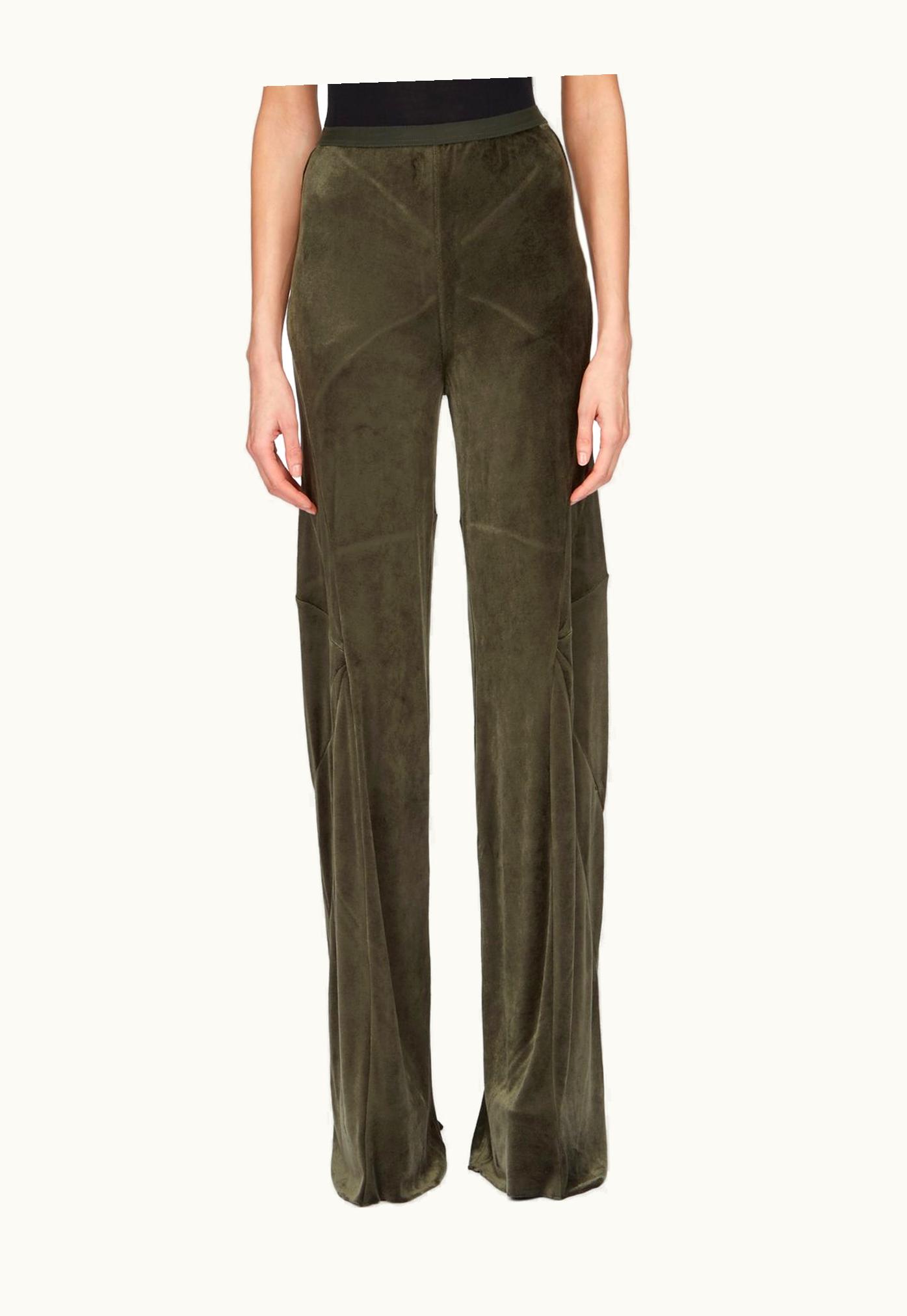 Rick Owens Rick Owens Lilies FW23 Luxor Farrah Pants In Forest Velvet Jersey
