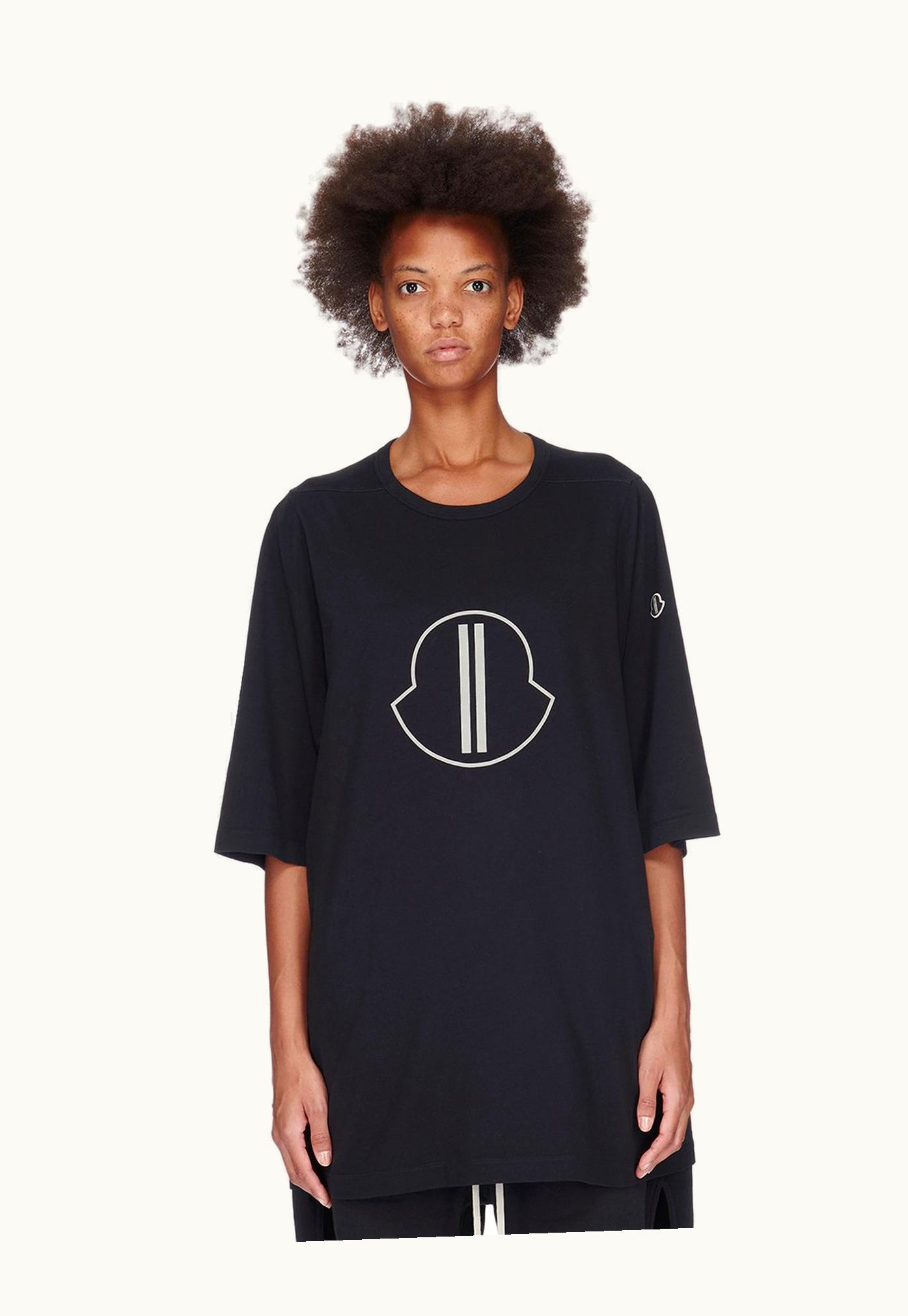 Rick Owens Moncler + Rick Owens FW23 SS Level T In Black Classic Cotton Jersey