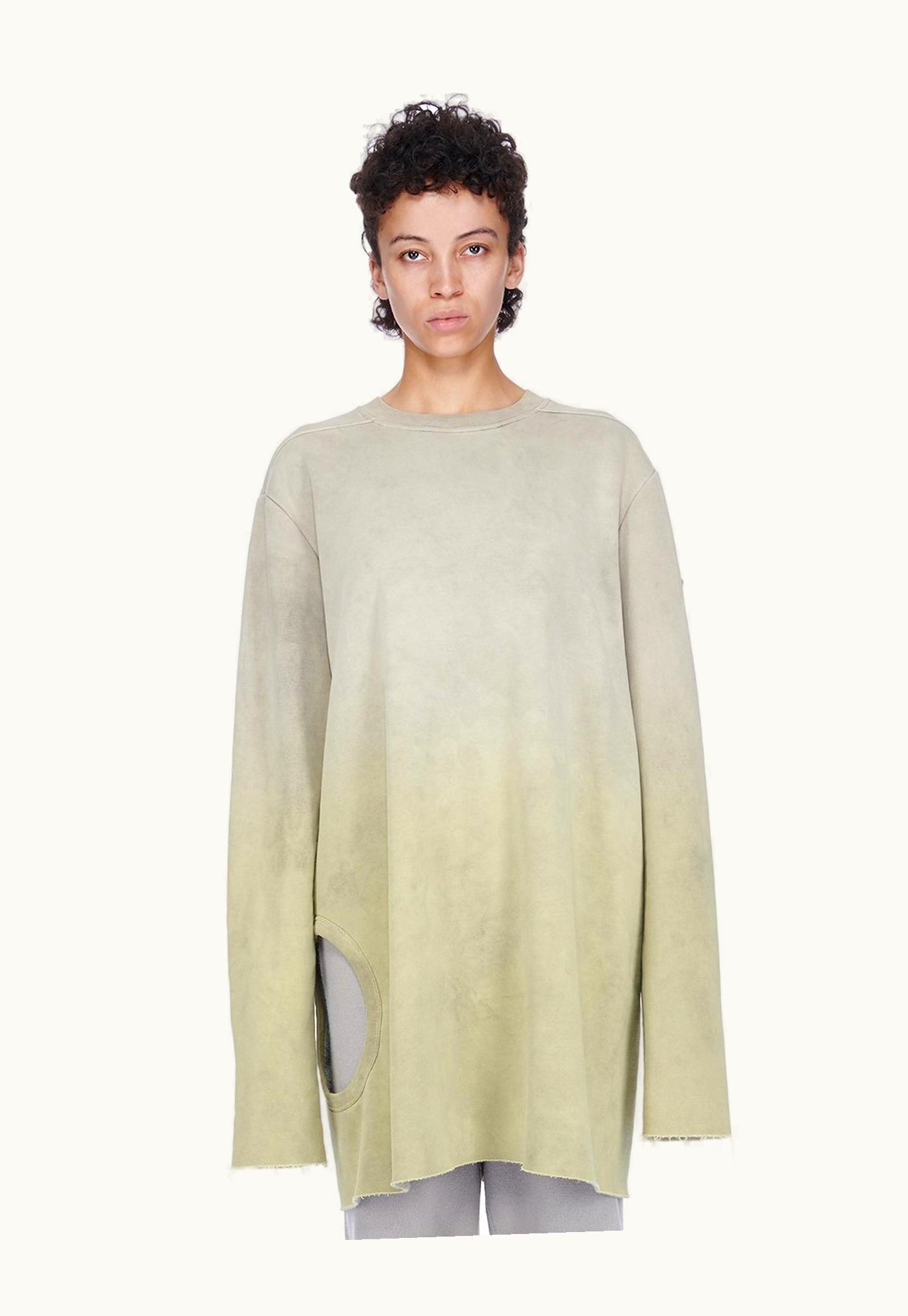 Rick Owens Moncler + Rick Owens FW23 Subhuman In Acid Degrade Technical Felpa Jersey