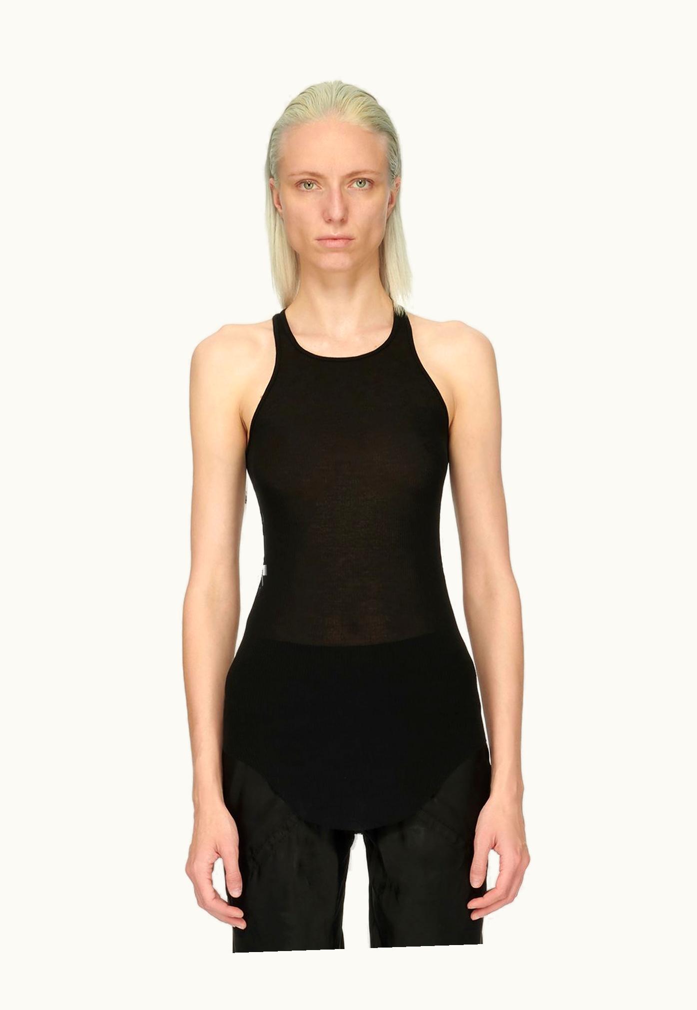 Rick Owens RICK OWENS Forever Rib Tank Black Silk Viscose