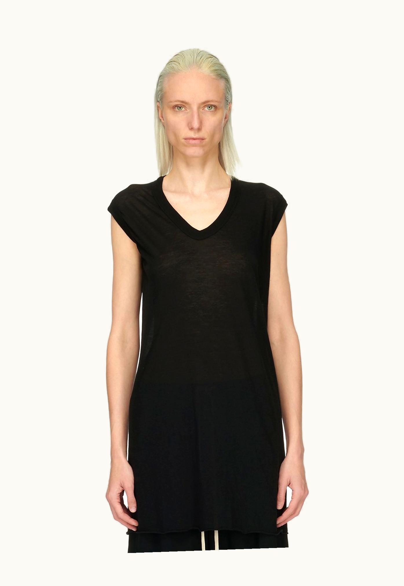 Rick Owens Rick Owens Forever Basic Sleeveless Top Unstable Cotton Black
