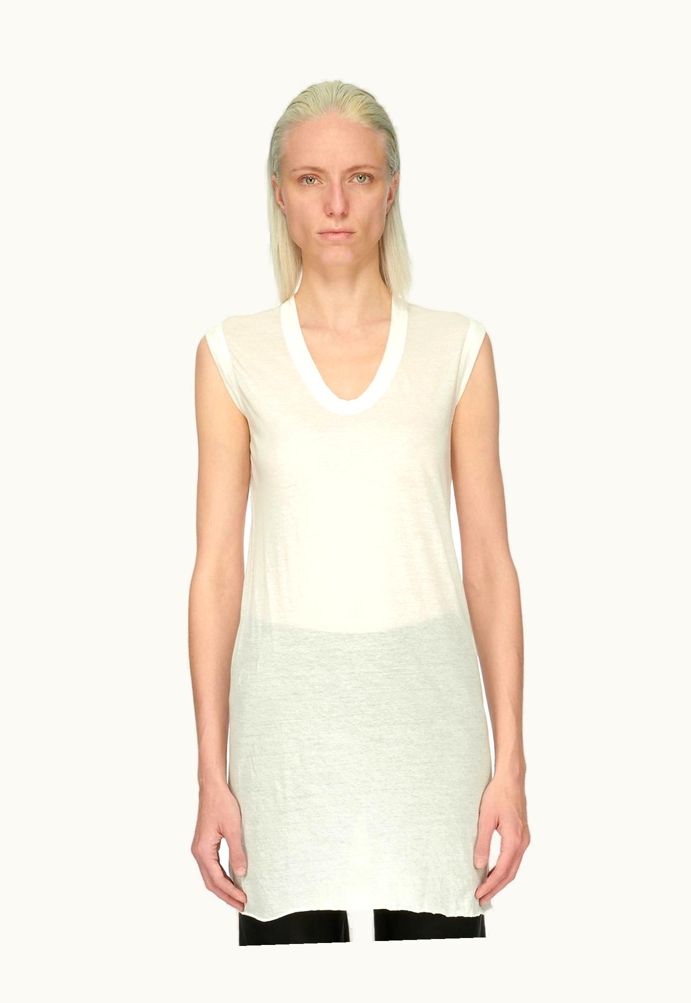 Rick Owens Rick Owens Forever Basic Sl T In Milk Unstable Cotton