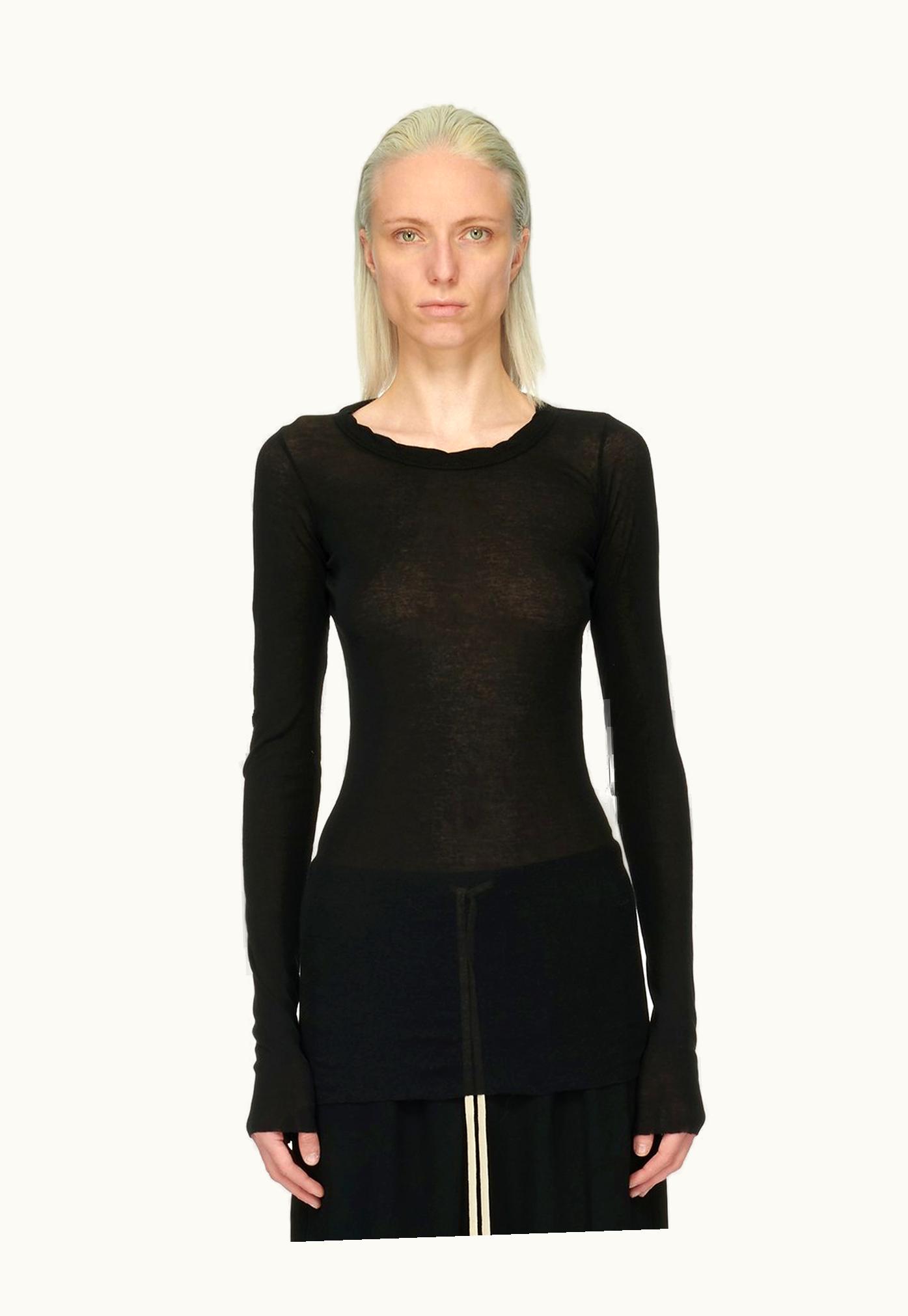 Rick Owens Rick Owens Forever Rib Ls T In Mini Rib Jersey
