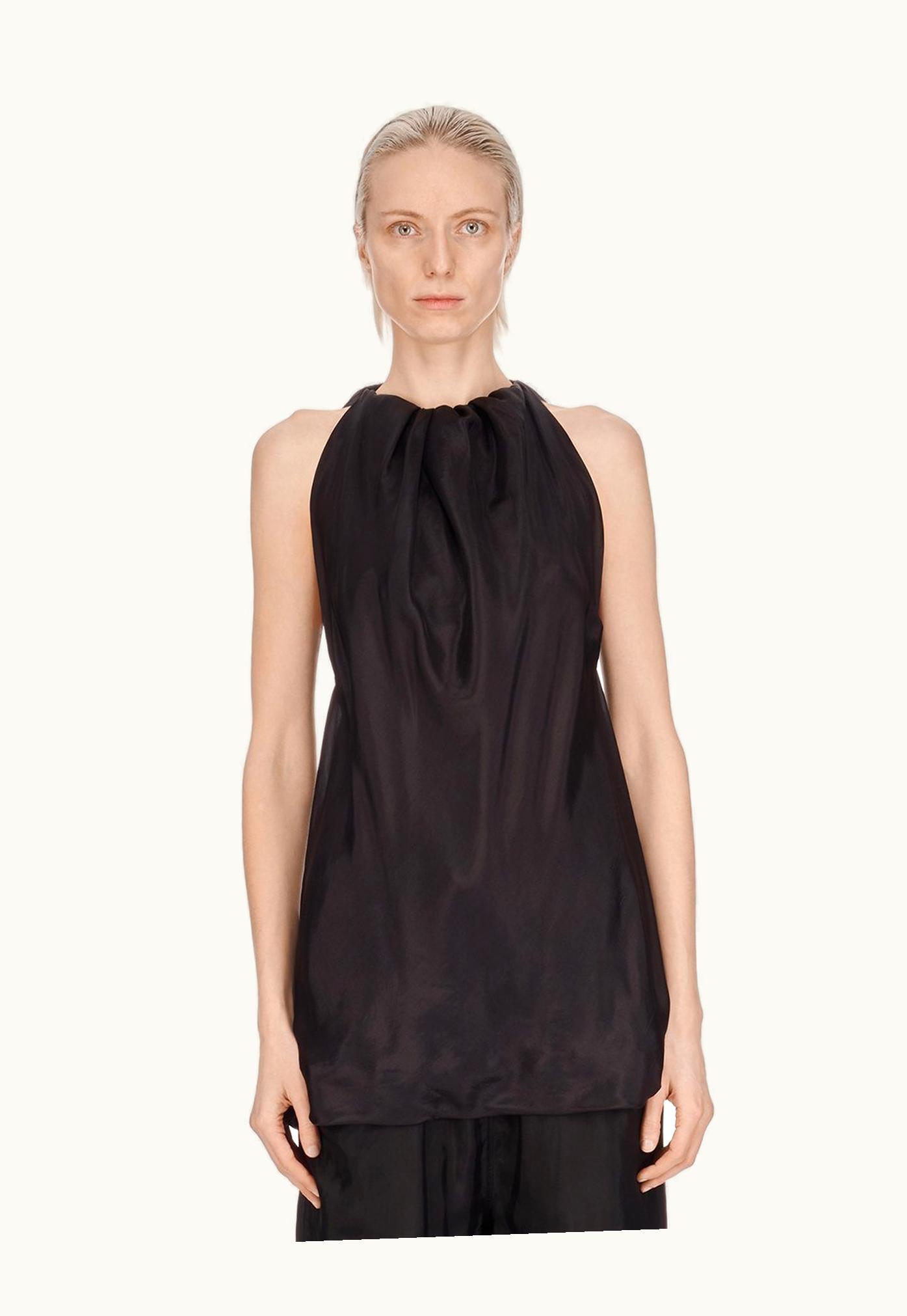 Rick Owens Rick Owens SS24 Lido Bag Top In Black Washed Silk Habotai