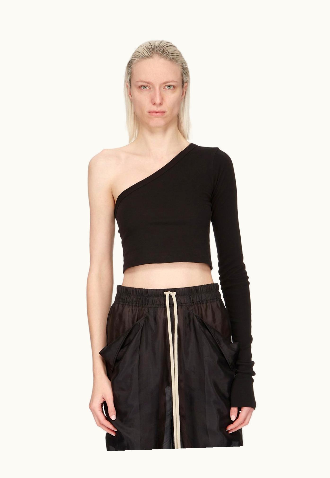 Rick Owens Rick Owens SS24 Lido Ziggy Top In Black Classic Cotton Jersey